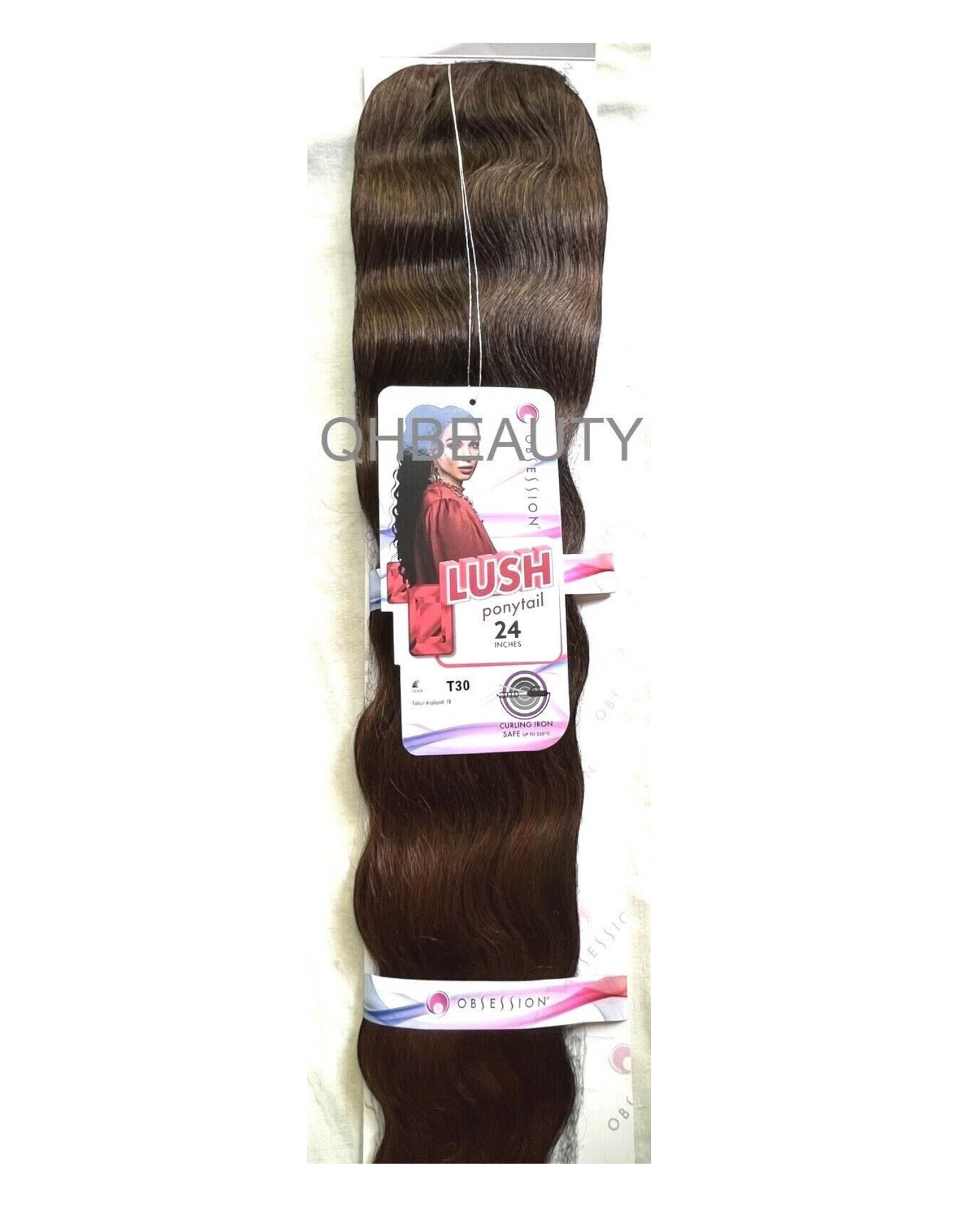 OBSESSION SYNTHETIC DRAWSTRING BODY WAVE CURLY  HAIR PONYTAIL - LUSH 24 INCHES