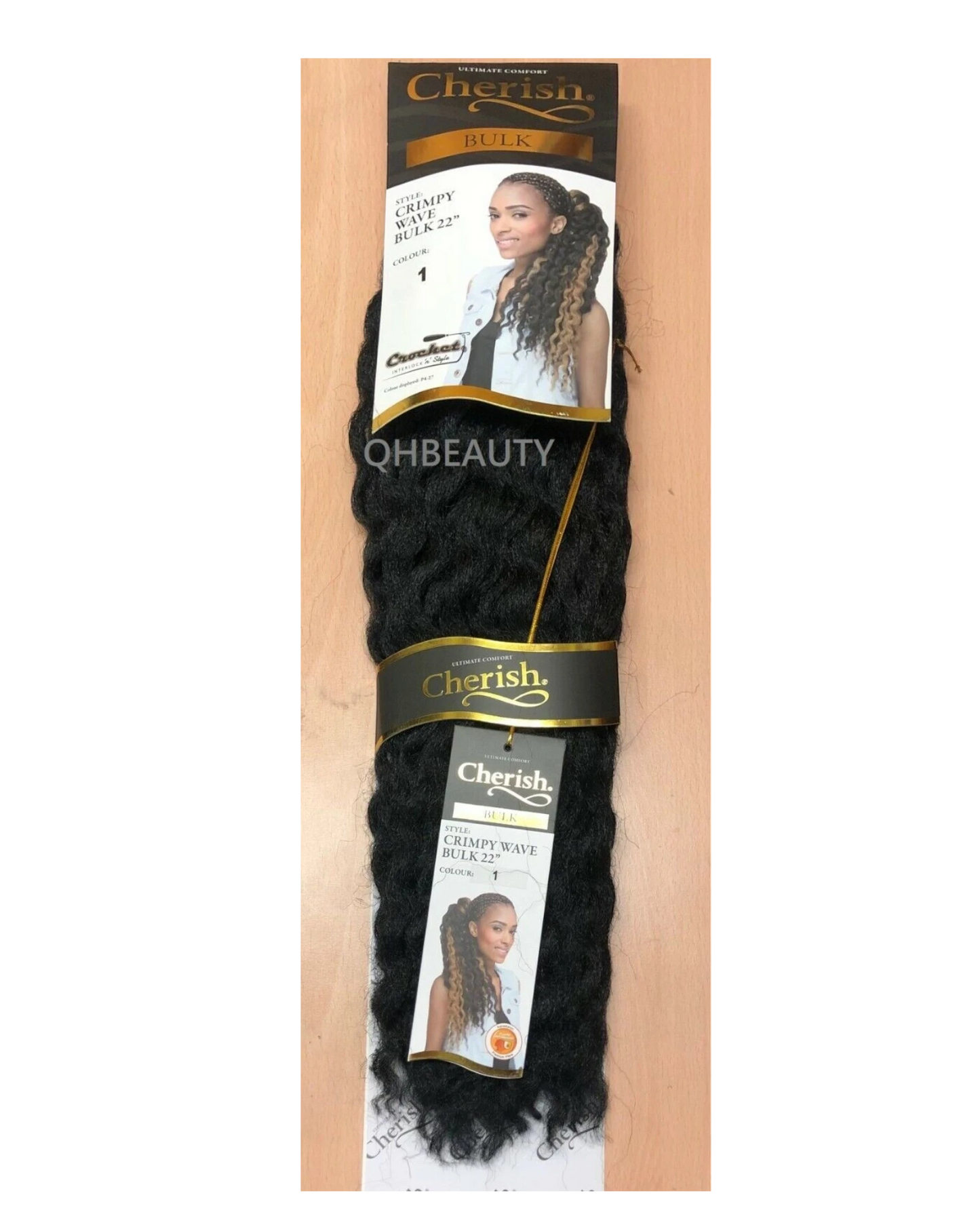 CHERISH SYNTHETIC CROCHET AFRO BULK HAIR EXTENSION BRAIDS - CRIMPY WAVE 22 INCH