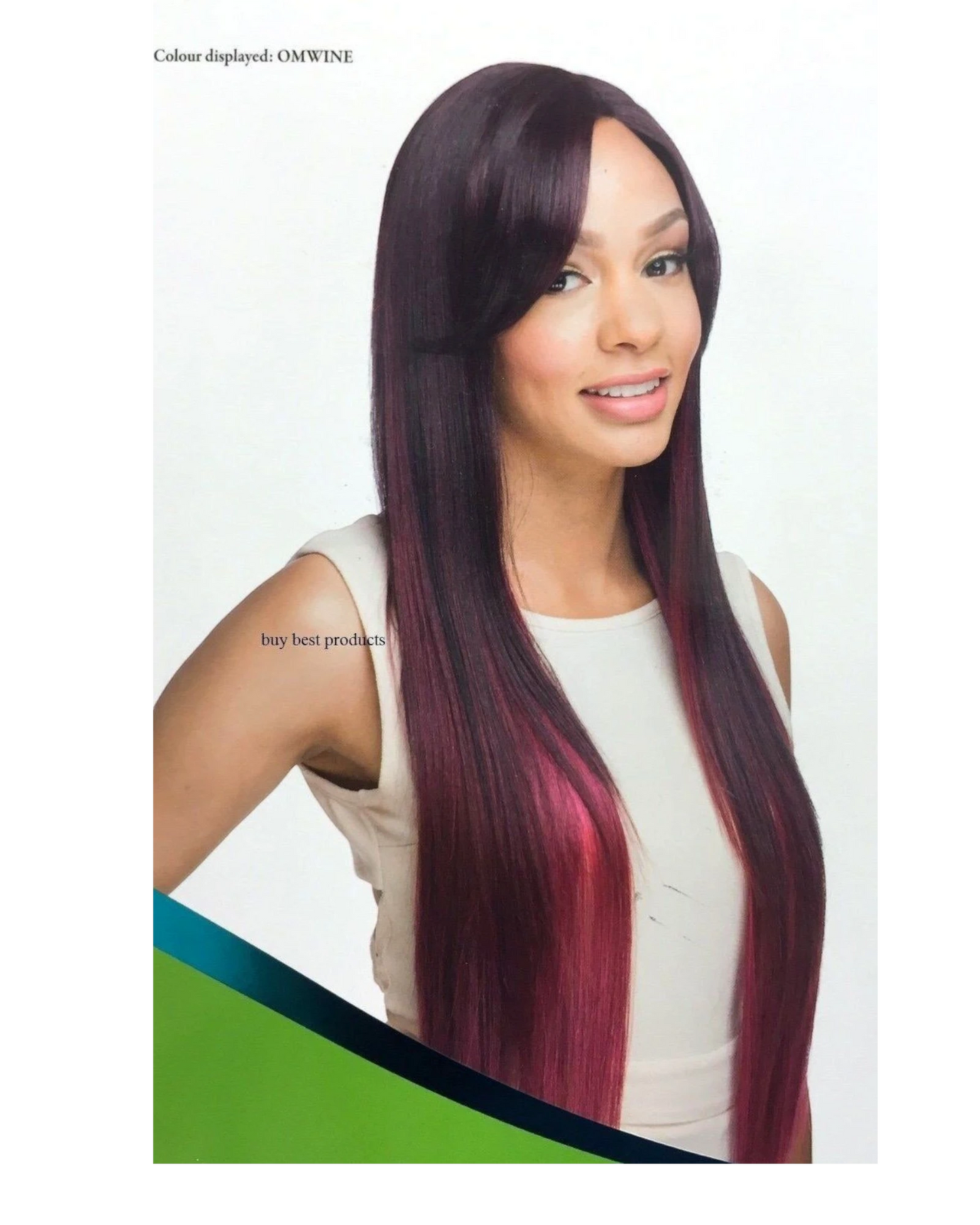 Impression Synthetic Invisible L Part Lace Long Yaky Straight Hair Wig -- RAVEN