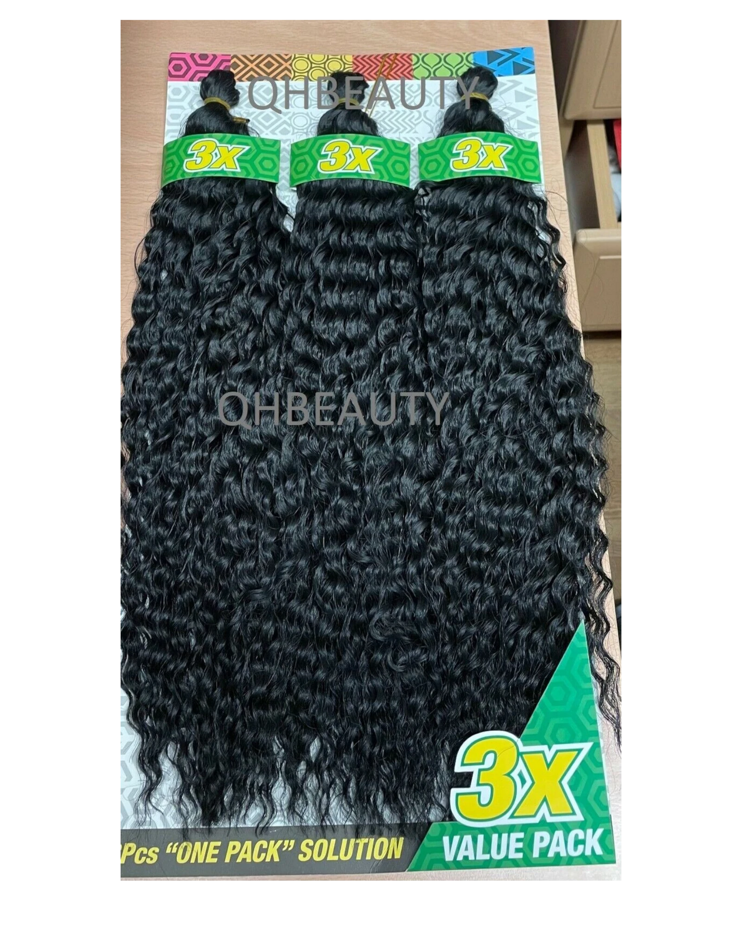 Cherish Synthetic Crochet Braid Hair Extension Handmade  3 x Brazilian Bulk 16''