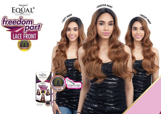 FREEDOM PART 202 - FREETRESS EQUAL SYNTHETIC LACE FRONT LONG CURLY WAVY HAIR WIG