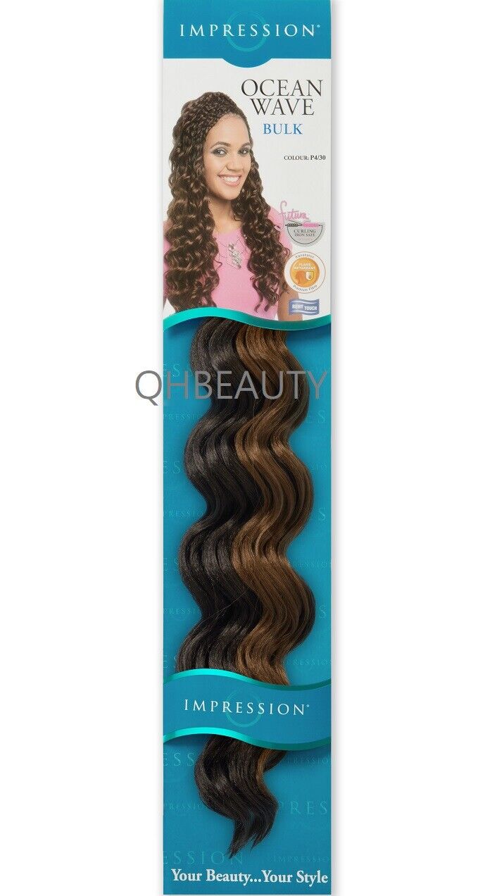 IMPRESSION SYNTHETIC HAIR EXTENSION CROCHET CURLY BRAID - OCEAN WAVE 20 INCH