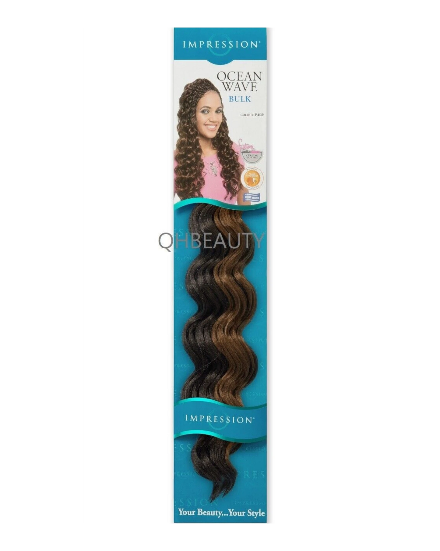 IMPRESSION SYNTHETIC HAIR EXTENSION CROCHET CURLY BRAID - OCEAN WAVE 20 INCH