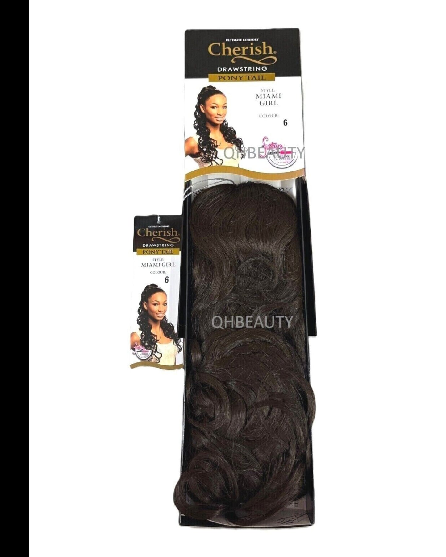 Cherish Synthetic Long Curly Drawstring Natural Hair Ponytail - Miami Girl