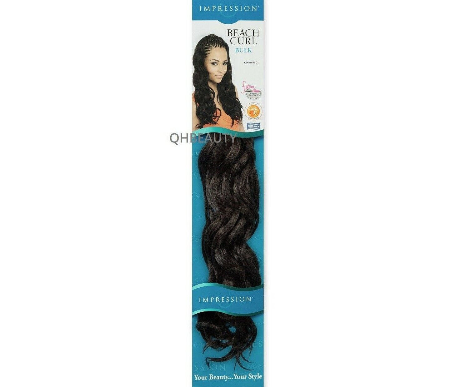 IMPRESSION SYNTHETIC HAIR EXTENSION CURLY CROCHET BRAID - BEACH CURL 22