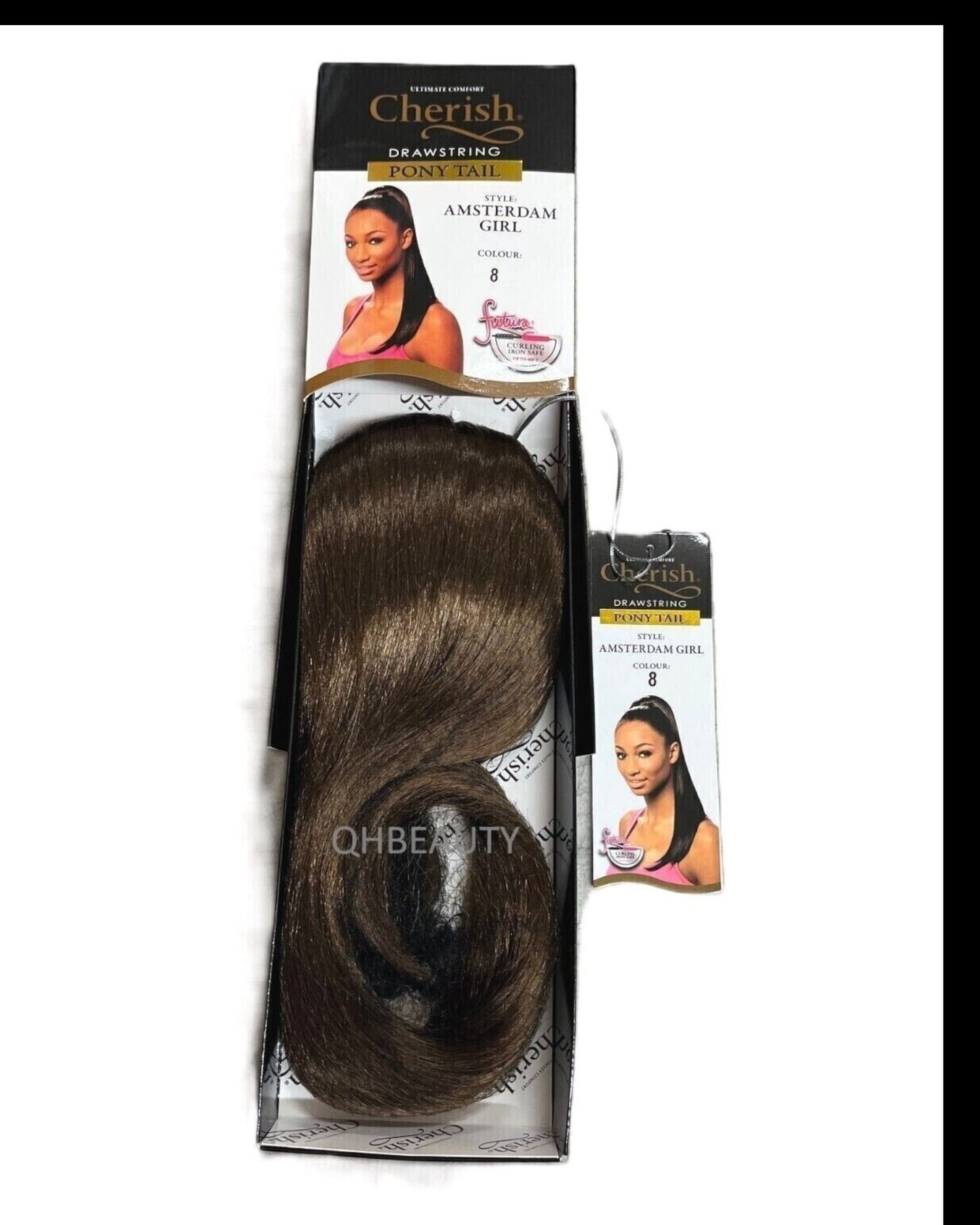 Cherish Synthetic Straight Drawstring Long Natural Ponytail - Amsterdam Girl