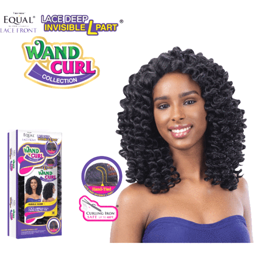 Freetress Equal Wand Curl Synthetic Curly Lace Front Hair Wig - Bubble Wand