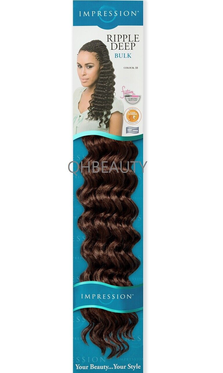 IMPRESSION SYNTHETIC HAIR EXTENSION CROCHET CURLY BRAID - RIPPLE DEEP 20 INCH