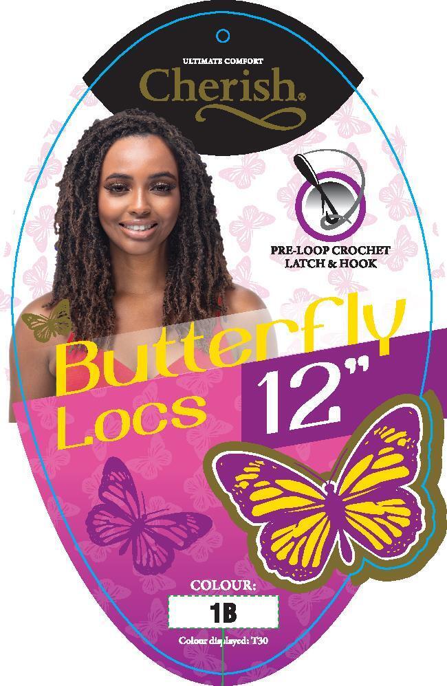 CHERISH SYNTHETIC CROCHET LONG HAIR EXTENSION PRE LOOP BRAID - BUTTERFLY LOC 12"