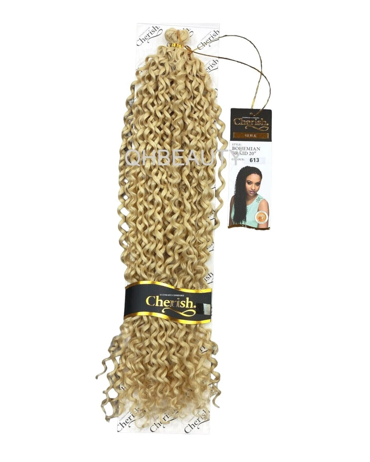 CHERISH SYNTHETIC CROCHET CURLY HAIR EXTENSION BRAID - BOHEMIAN BULK 20 INCH