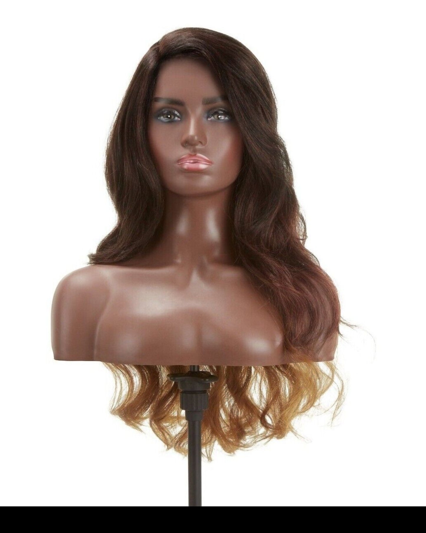 Impression Synthetic Invisible L Part Lace Curly Long Hair Wig - Daisy