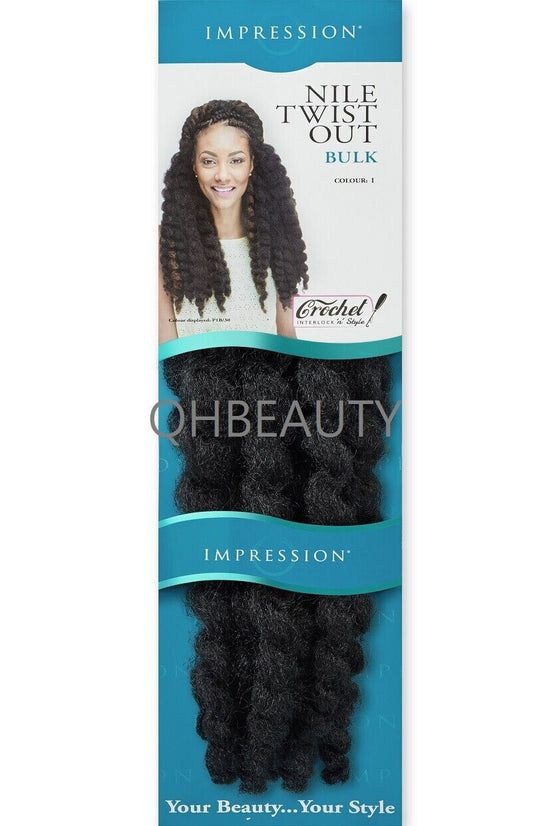 IMPRESSION SYNTHETIC AFRO CUBAN BULK HAIR EXTENSION BRAIDS - NILE TWIST OUT