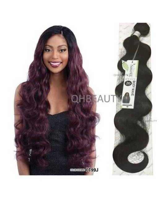 NaturALL SYNTHETIC LONG CURLY HAIR EXTENSION WEAVE -BODY WAVE 26 INCHES