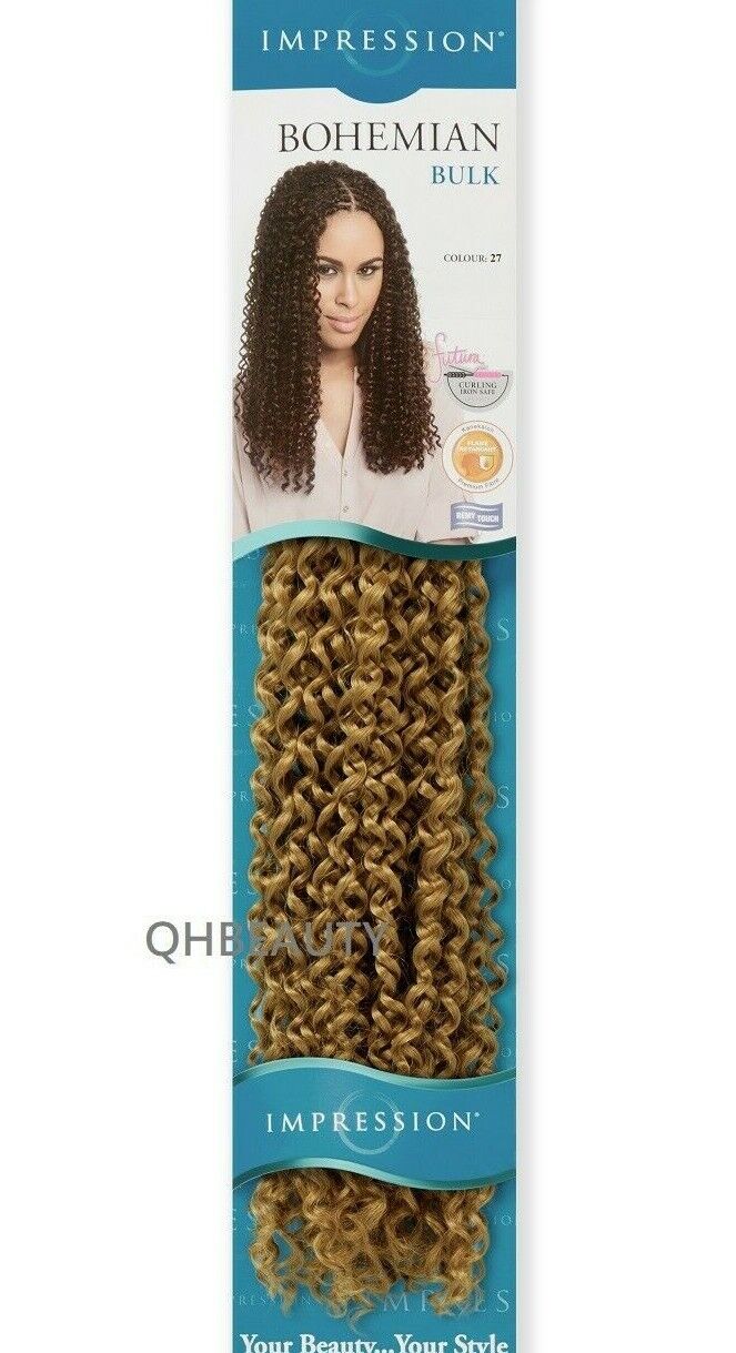 IMPRESSION SYNTHETIC CROCHET CURLY BRAID HAIR EXTENSION - BOHEMIAN 20 INCHS