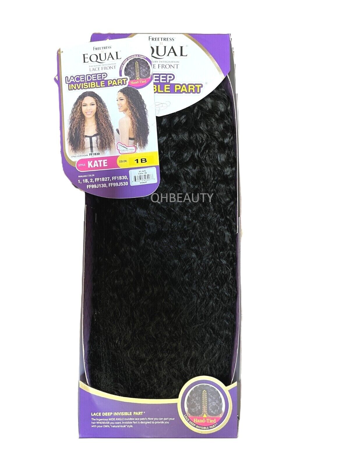 FREETRESS EQUAL SYNTHETIC INVISIBLE PART LACE FRONT LONG CURLY HAIR WIG - KATE