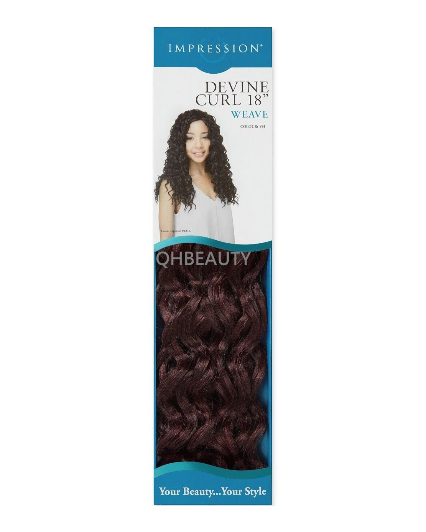 IMPRESSION SYNTHETIC CURLY LONG HAIR EXTENSION WEAVE - DEVINE CURL 18 INCH