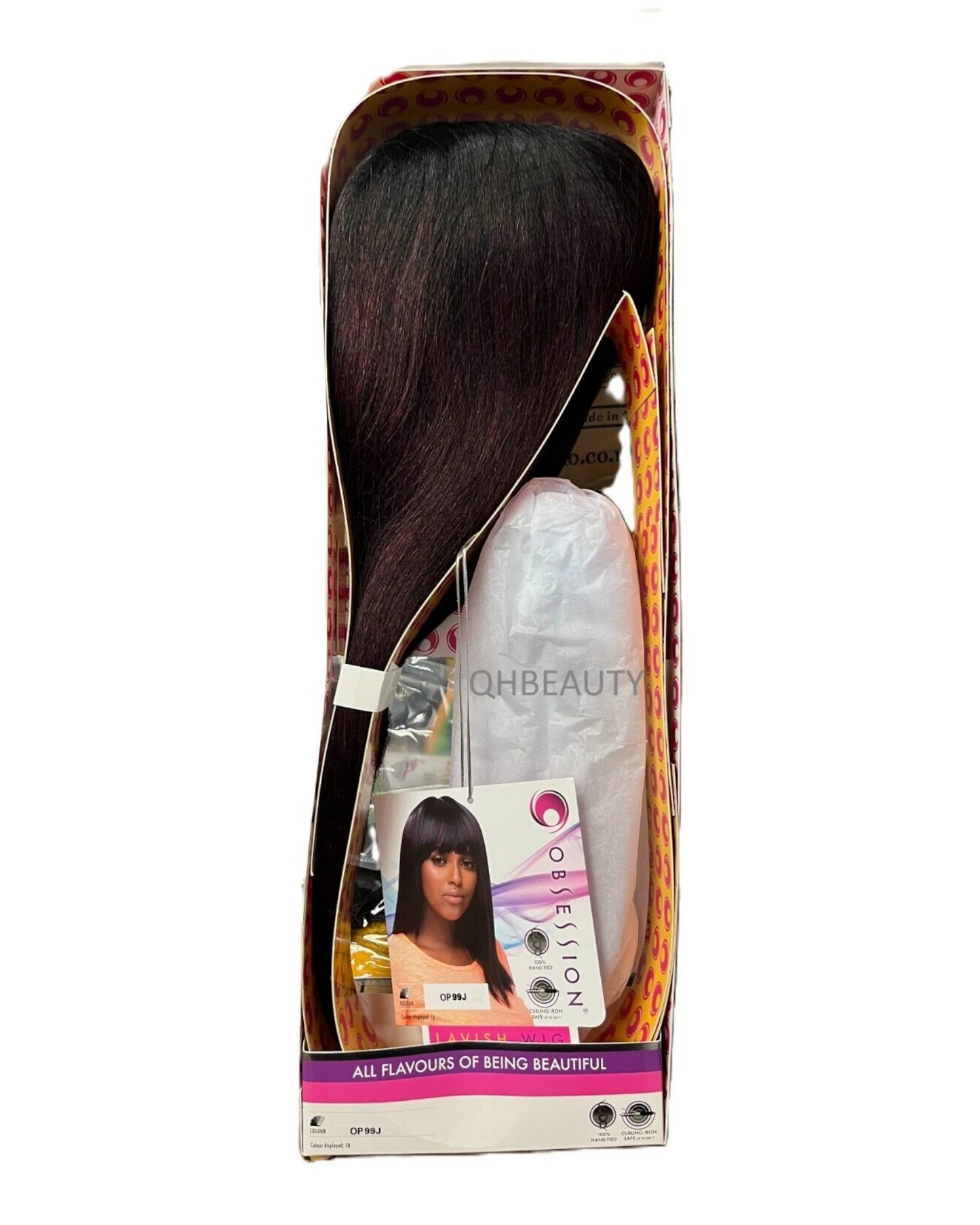 Obsession Synthetic Lavish Yaky Straight Bangs Hand Tied Hair Wig - MARTINA