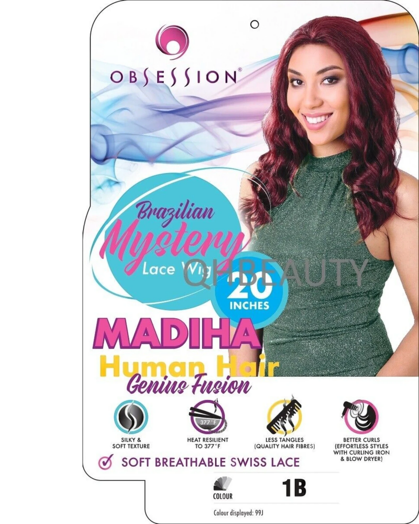 OBSESSION BRAZILIAN MYSTERY GENIUS FUSION HUMAN HAIR SWISS LACE WIG - MADIHA 20