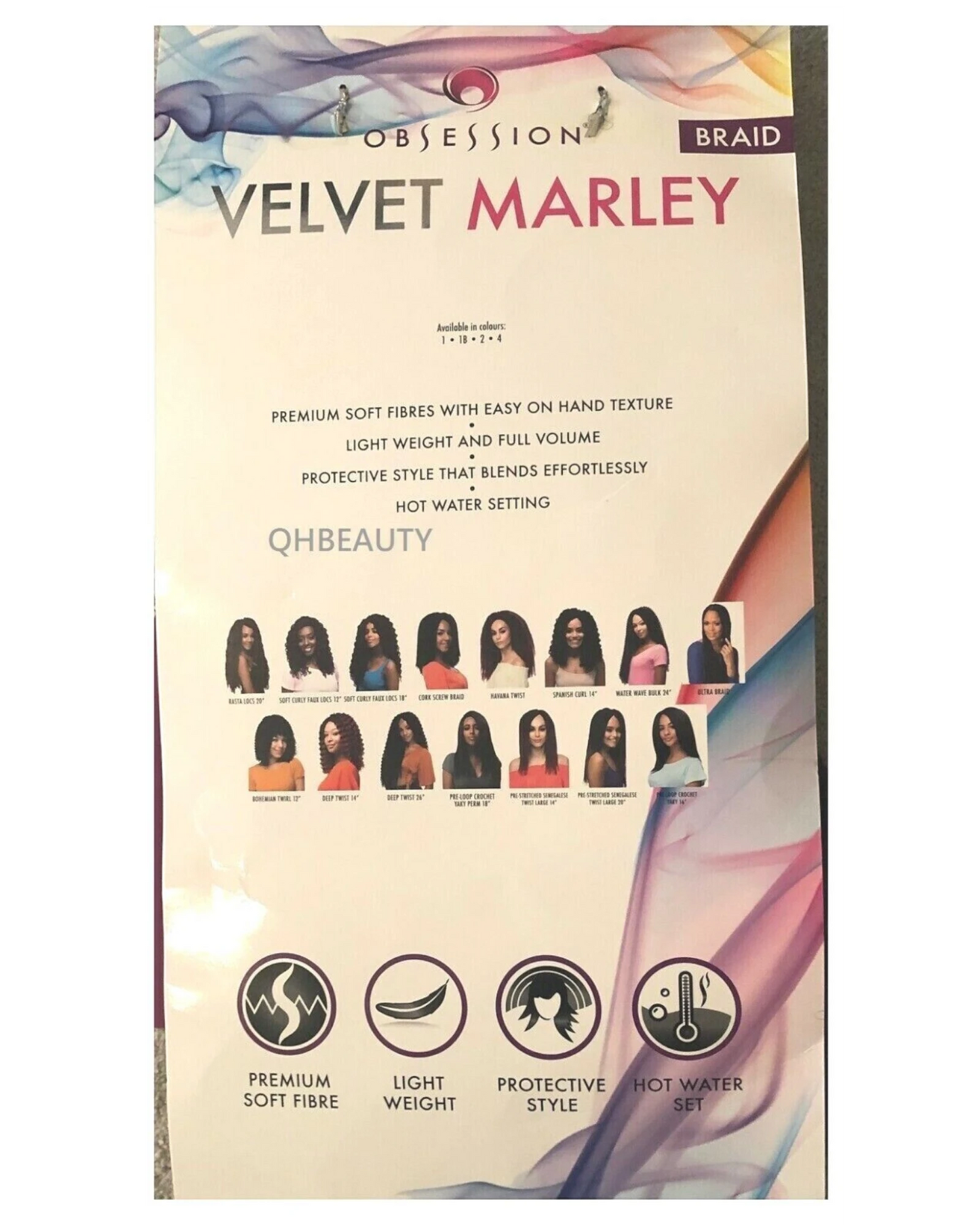 Obsession Synthetic Crochet Afro Cuban Braid Hair Extension - VELVET MARLEY