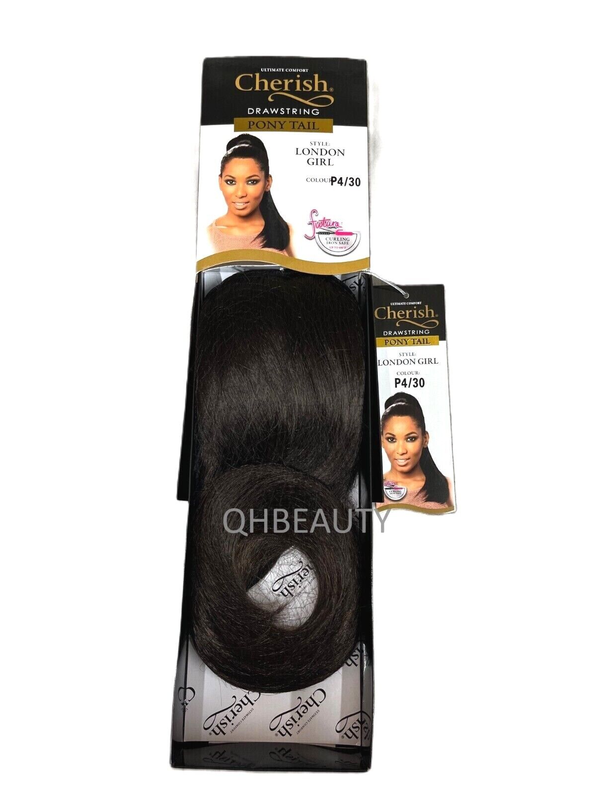 Cherish Synthetic Drawstring Long Straight Ponytail Hair Extension - LONDON GIRL