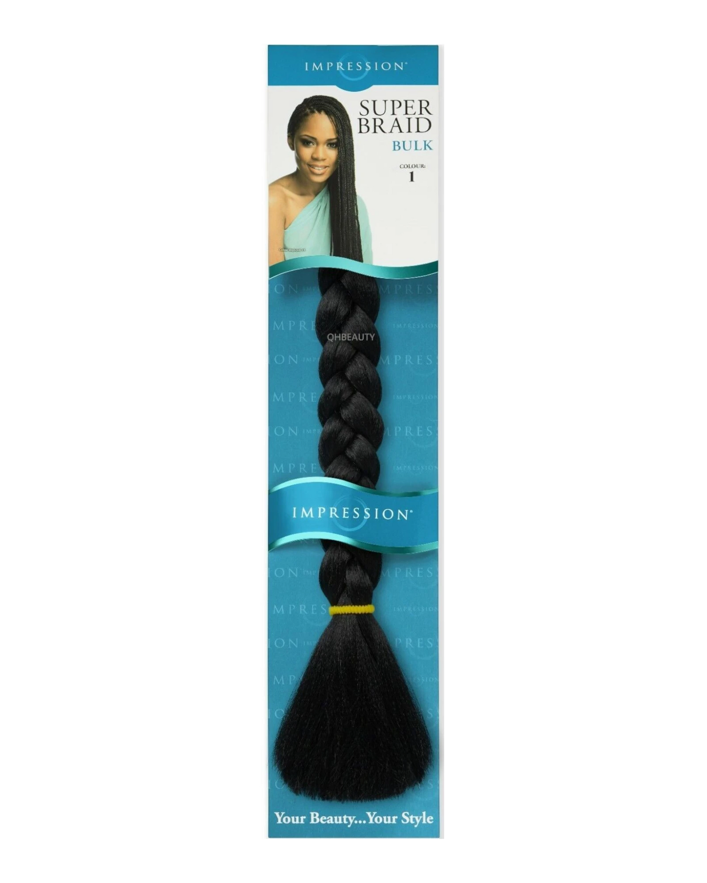 Impression Synthetic Natural Long Ultra Crochet Hair Extensions Super Braid 86"