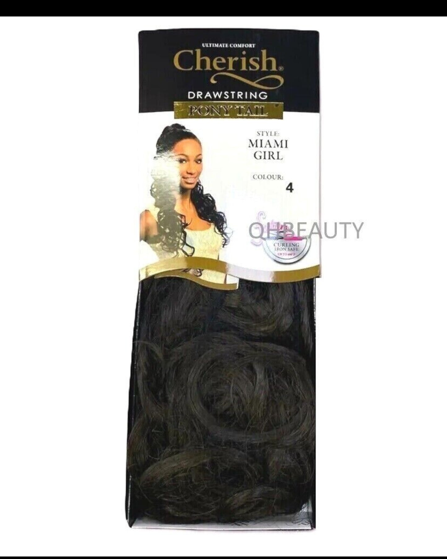 Cherish Synthetic Long Curly Drawstring Natural Hair Ponytail - Miami Girl