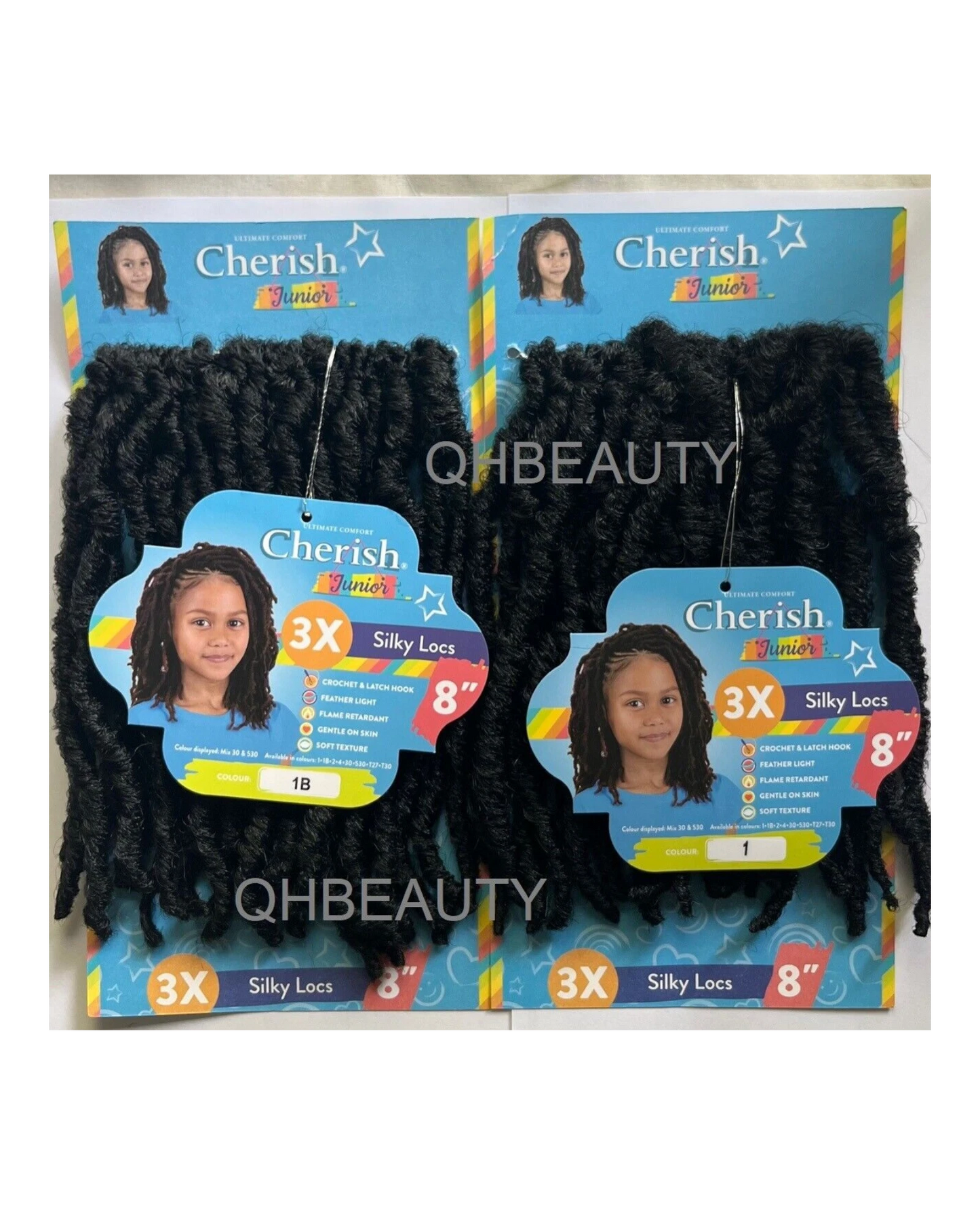 CHERISH SYNTHETIC JUNIOR KIDS CROCHET BRAID HAIR EXTENSION - SILKY LOCS 8 INCH