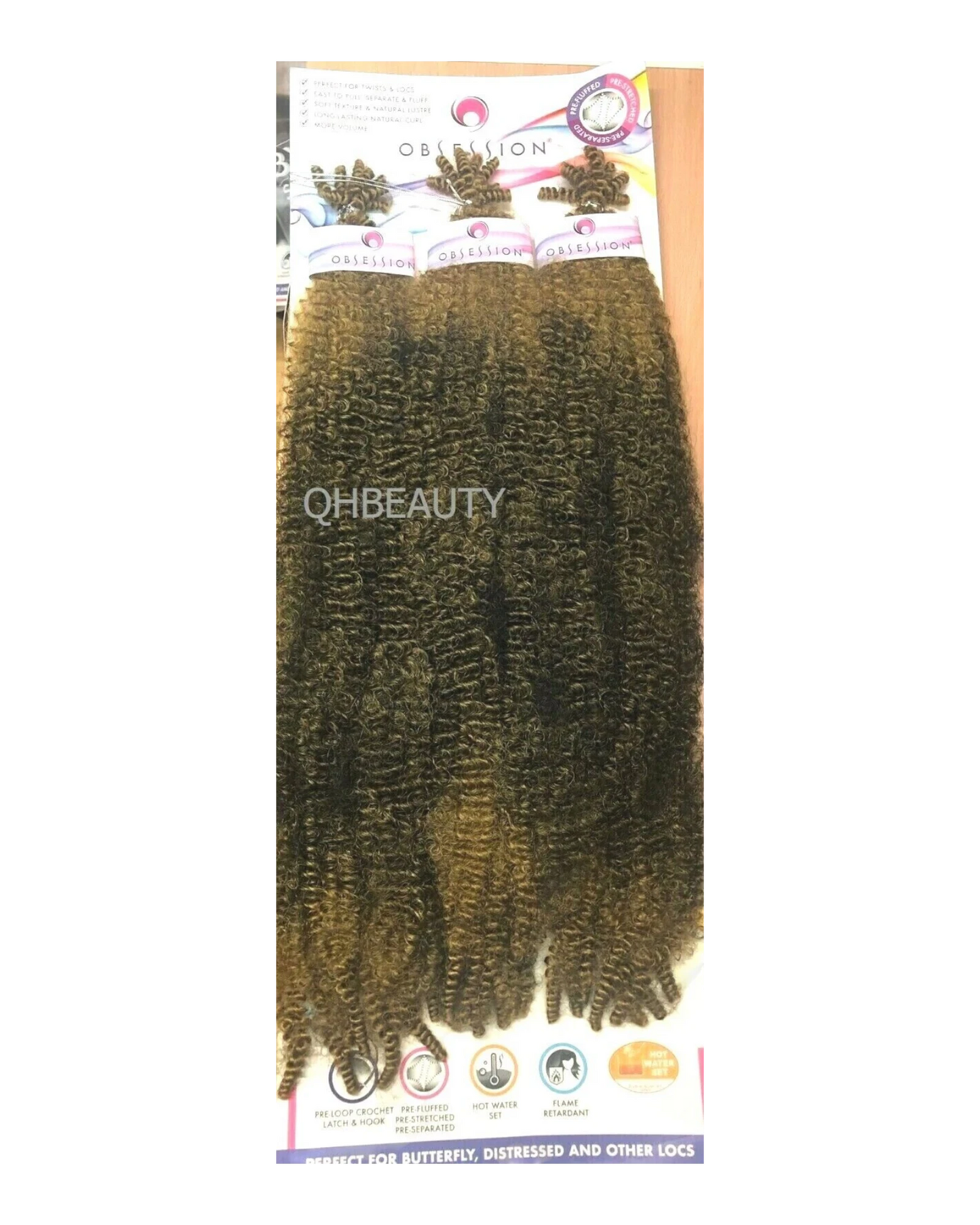 OBSESSION SYNTHETIC CROCHET SOFT BRAID 3X PRE-FLUFFED - POPPIN TWIST 16'' & 20"