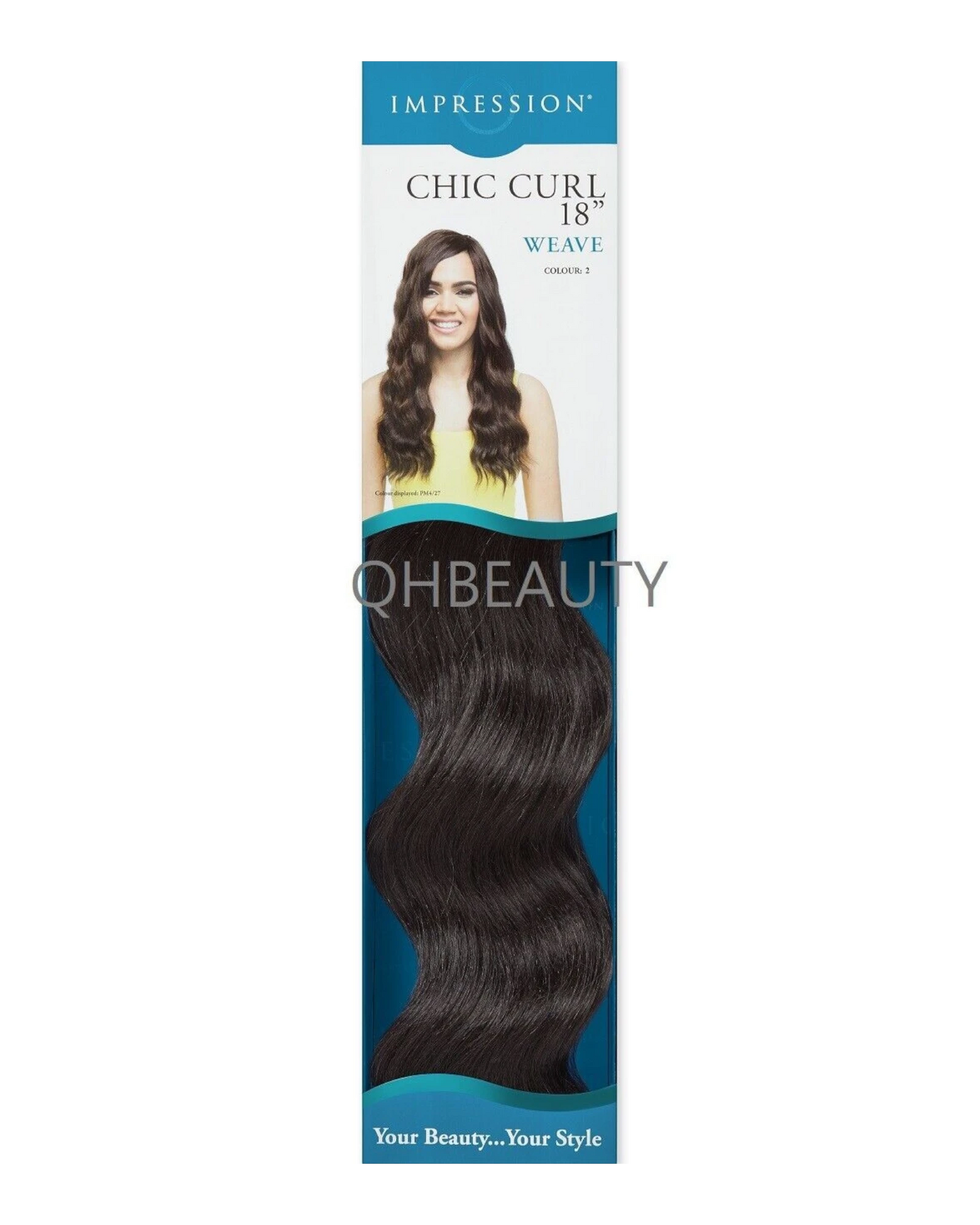 IMPRESSION SYNTHETIC BODY WAVE LONG HAIR EXTENSION WEAVE - CHIC CURL 18 INCH