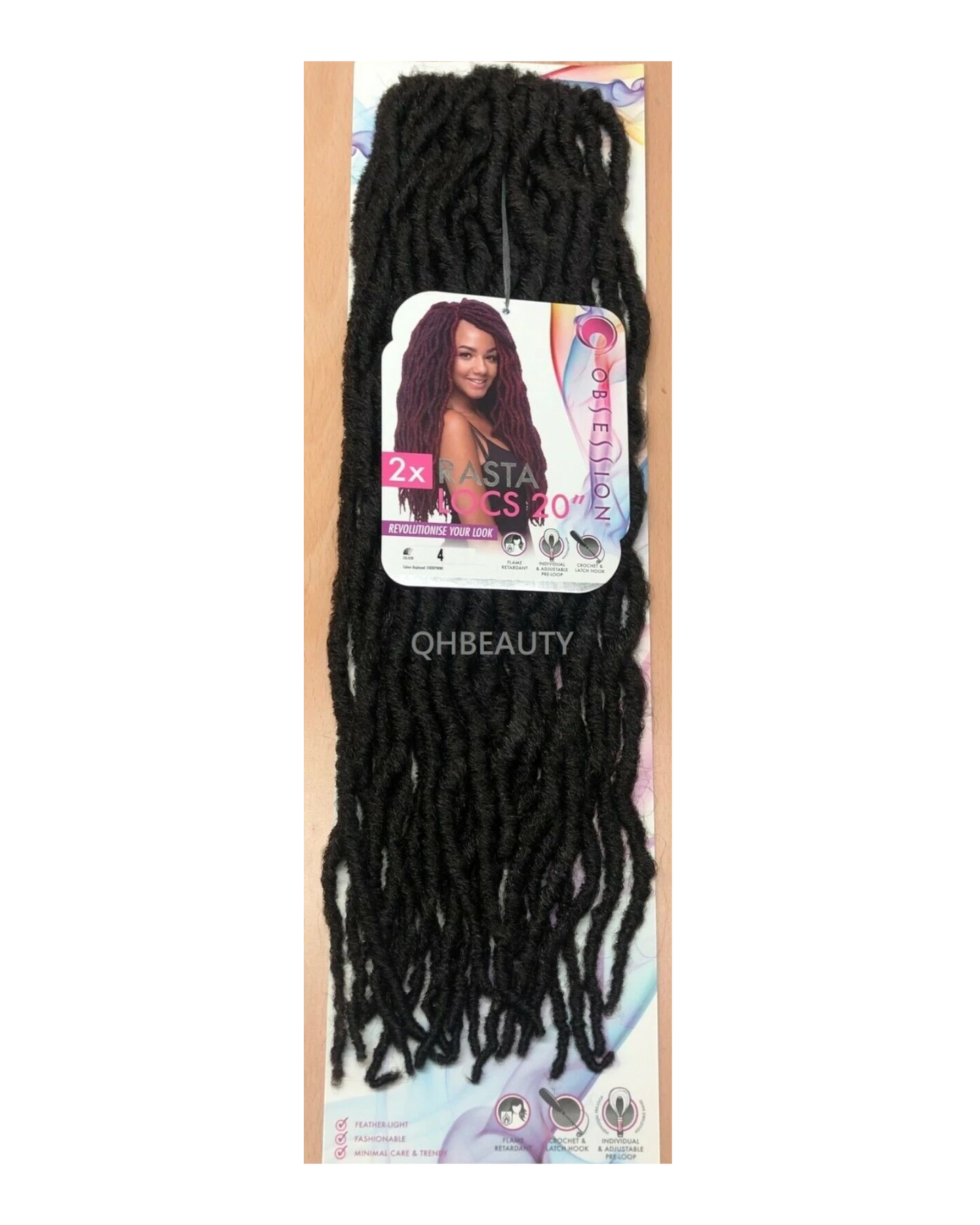 Obsession Synthetic Crochet Pre Looped Braid Hair Extension - RASTA LOCS 20 INCH