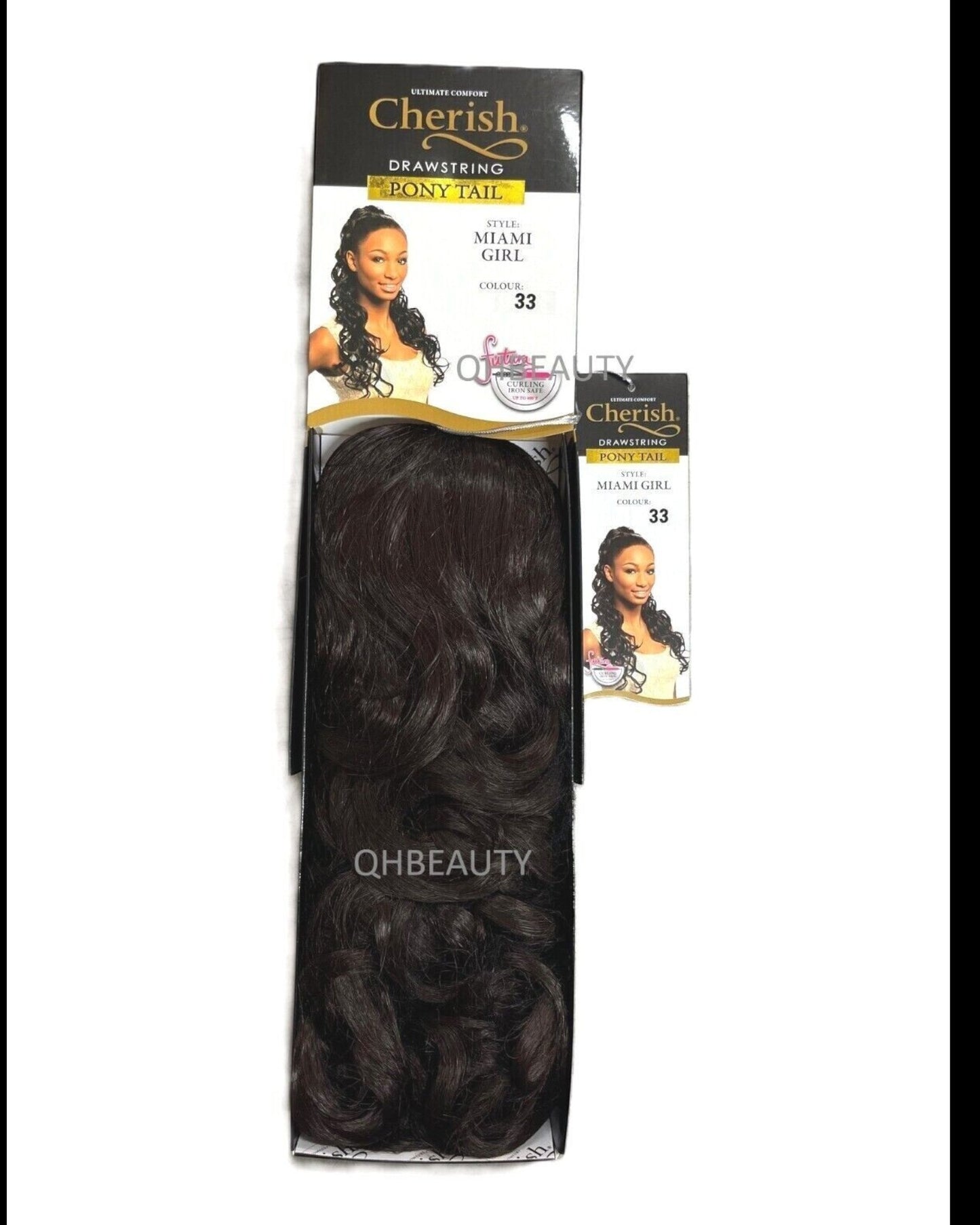 Cherish Synthetic Long Curly Drawstring Natural Hair Ponytail - Miami Girl