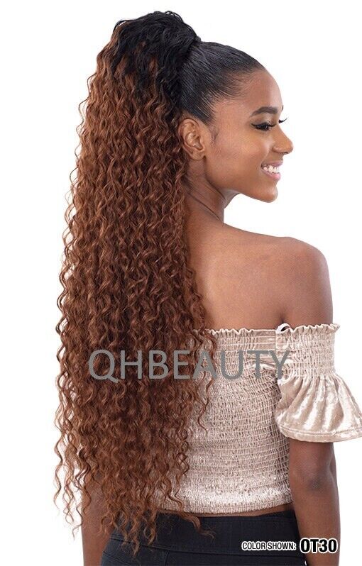 SNG Organique Synthetic Curly Drawstring Hair Ponytail - BEACH CURL 28 Inches