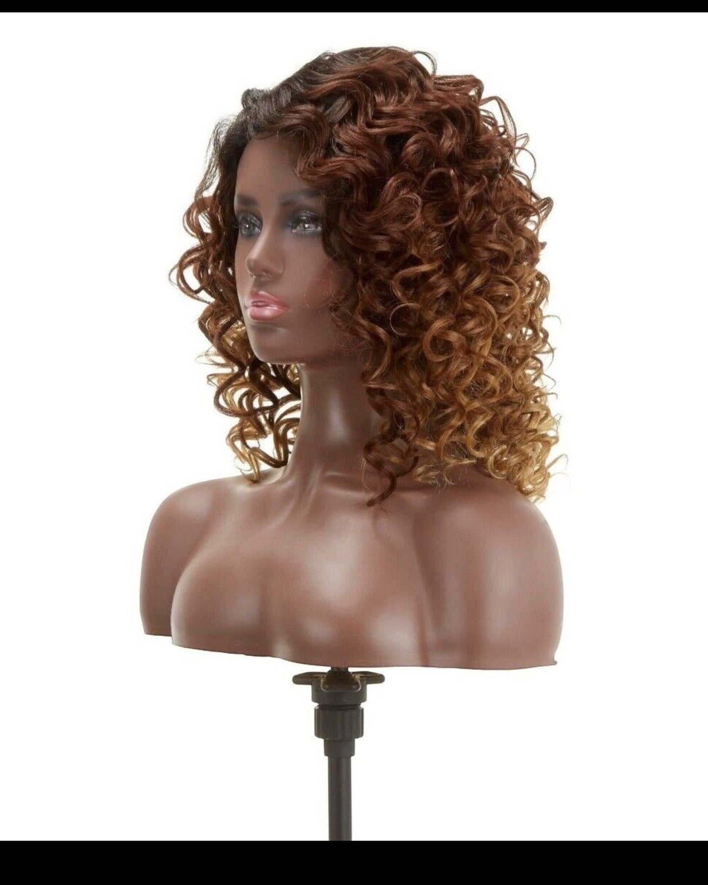 Impression Synthetic Hand Made Invisible L Part Curly Hair Lace Wig - MIA