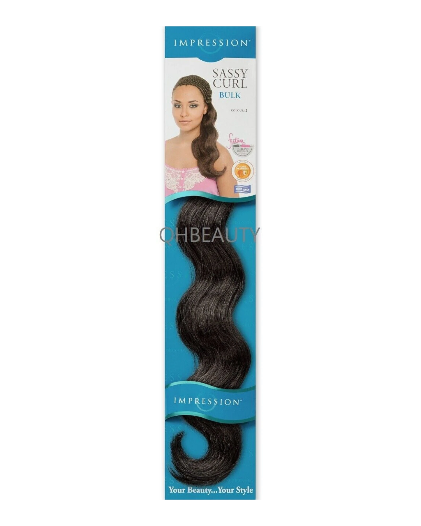 IMPRESSION SYNTHETIC HAIR EXTENSION BRAIDS SASSY CURL BULK 20"