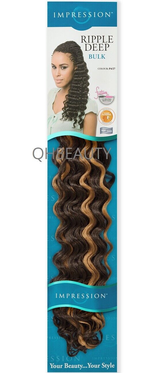 IMPRESSION SYNTHETIC HAIR EXTENSION CROCHET CURLY BRAID - RIPPLE DEEP 20 INCH