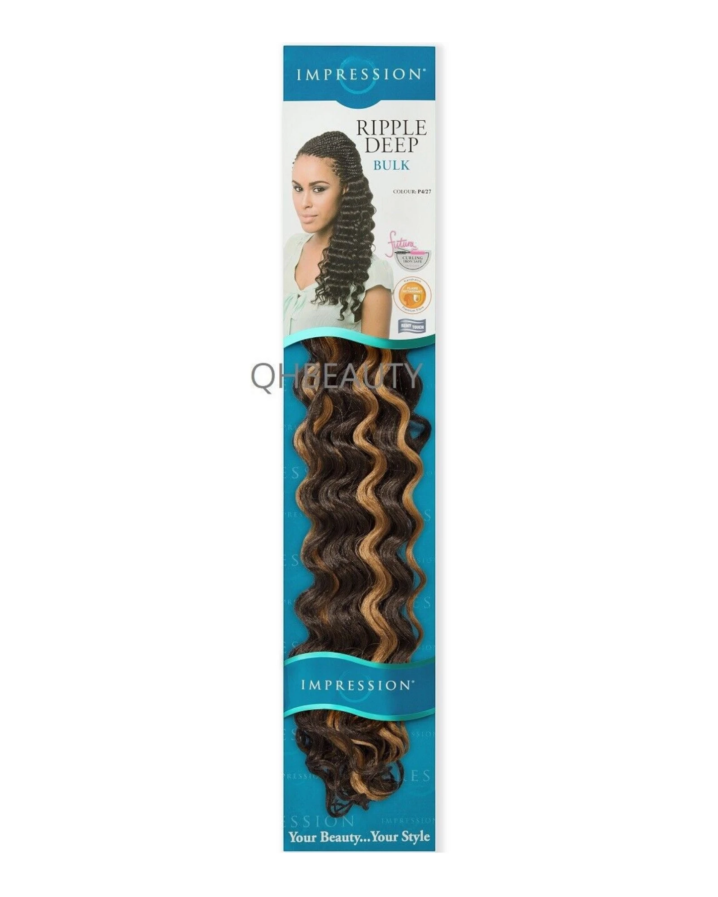 IMPRESSION SYNTHETIC HAIR EXTENSION CROCHET CURLY BRAID - RIPPLE DEEP 20 INCH