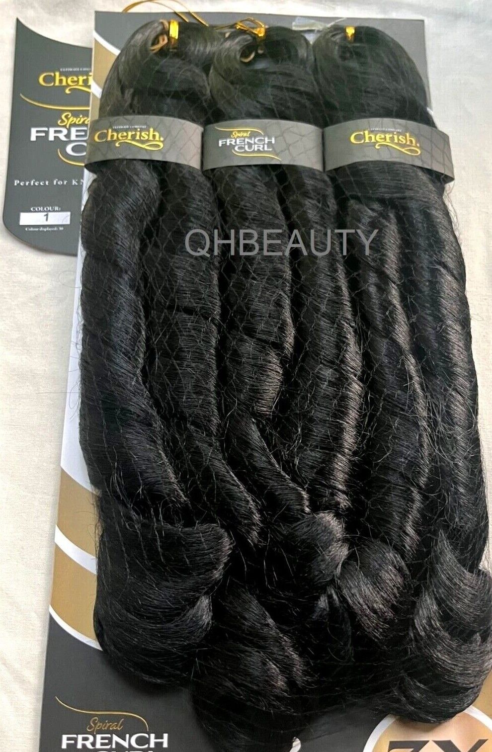 CHERISH SYNTHETIC CURLY HAIR EXTENSION BRAID - 3 x SPIRAL FRENCH CURL 28 INCHES
