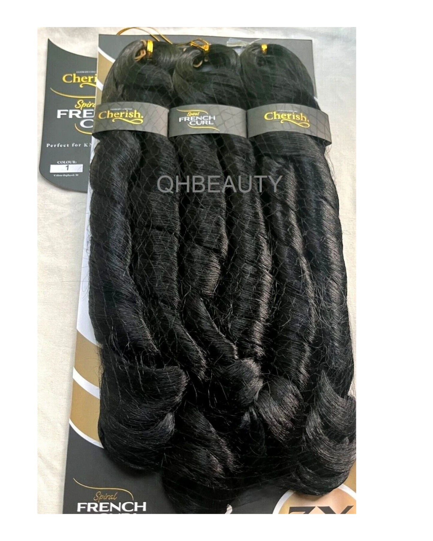 CHERISH SYNTHETIC CURLY HAIR EXTENSION BRAID - 3 x SPIRAL FRENCH CURL 28 INCHES