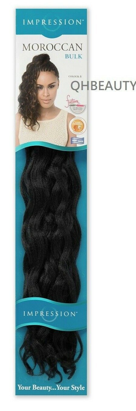 IMPRESSION SYNTHETIC CURLY CROCHET HAIR EXTENSION BRAIDS - MOROCCAN BULK 20 INCH