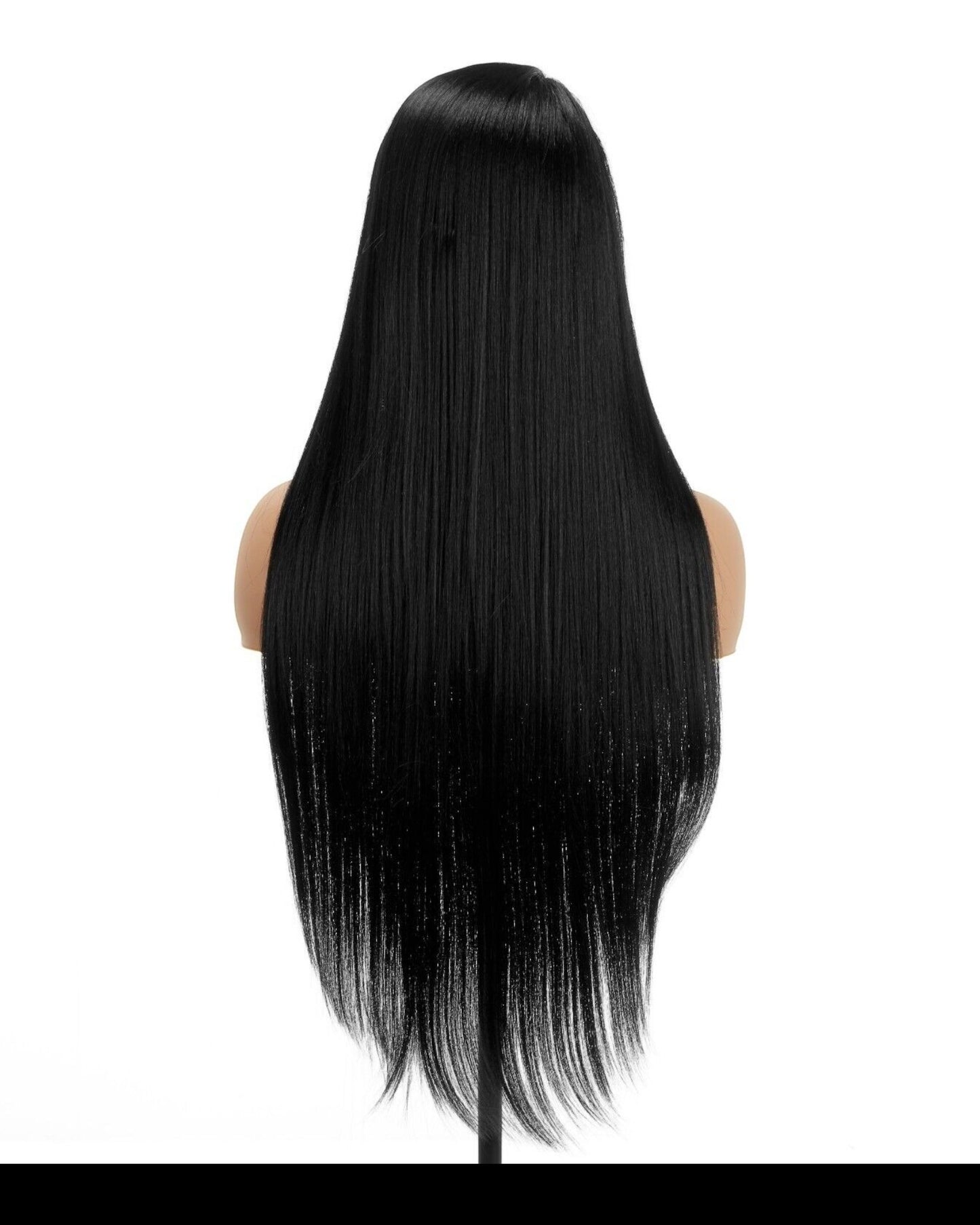 Impression Synthetic Invisible L Part Lace Long Yaky Straight Hair Wig -- RAVEN