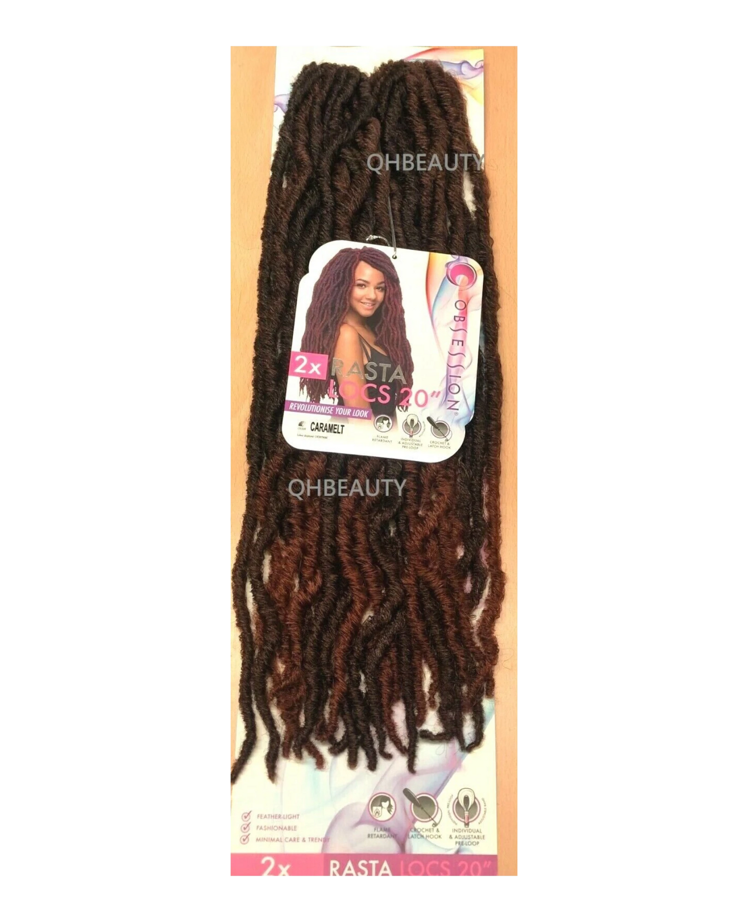 Obsession Synthetic Crochet Pre Looped Braid Hair Extension - RASTA LOCS 20 INCH
