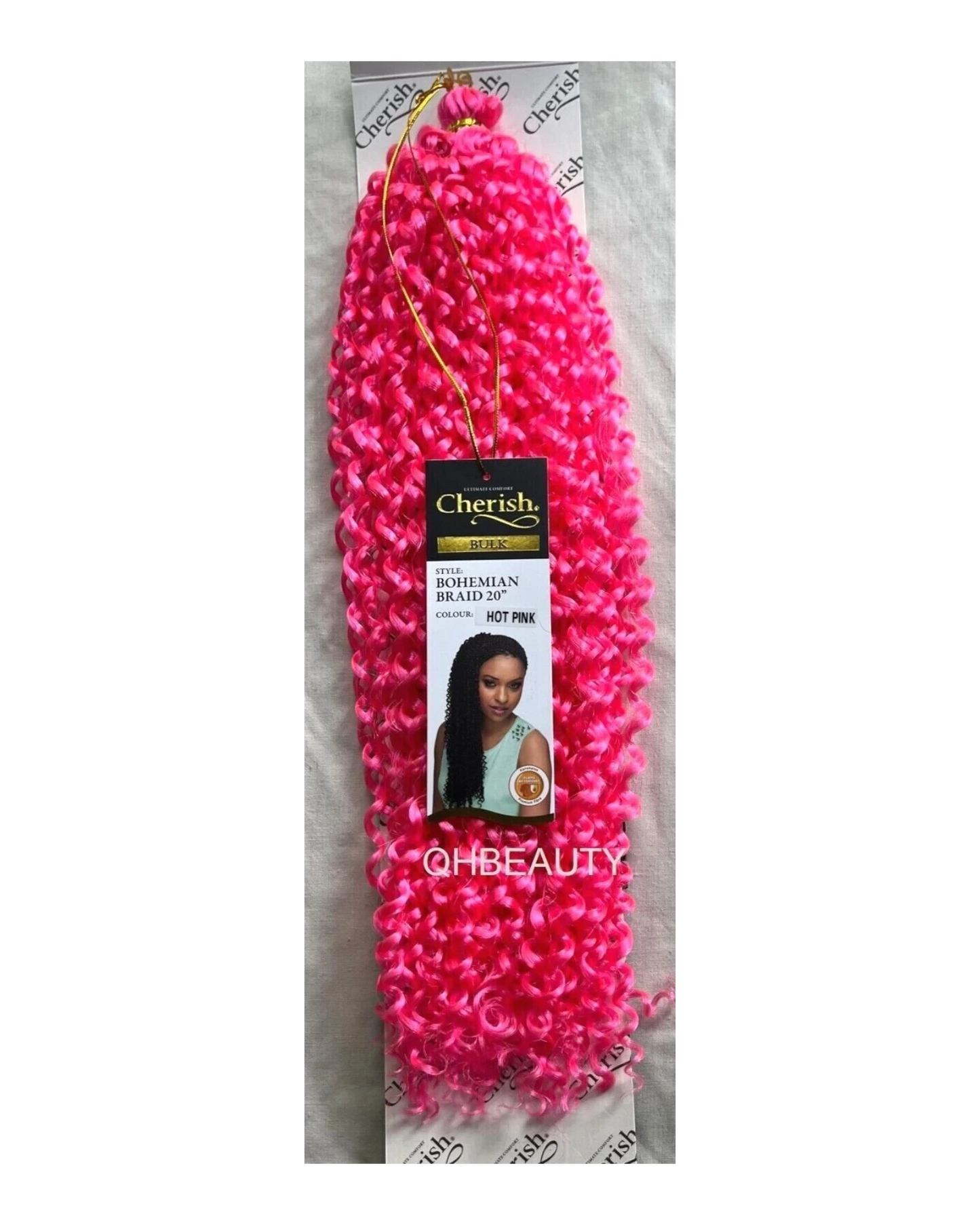 CHERISH SYNTHETIC CROCHET CURLY HAIR EXTENSION BRAID - BOHEMIAN BULK 20 INCH