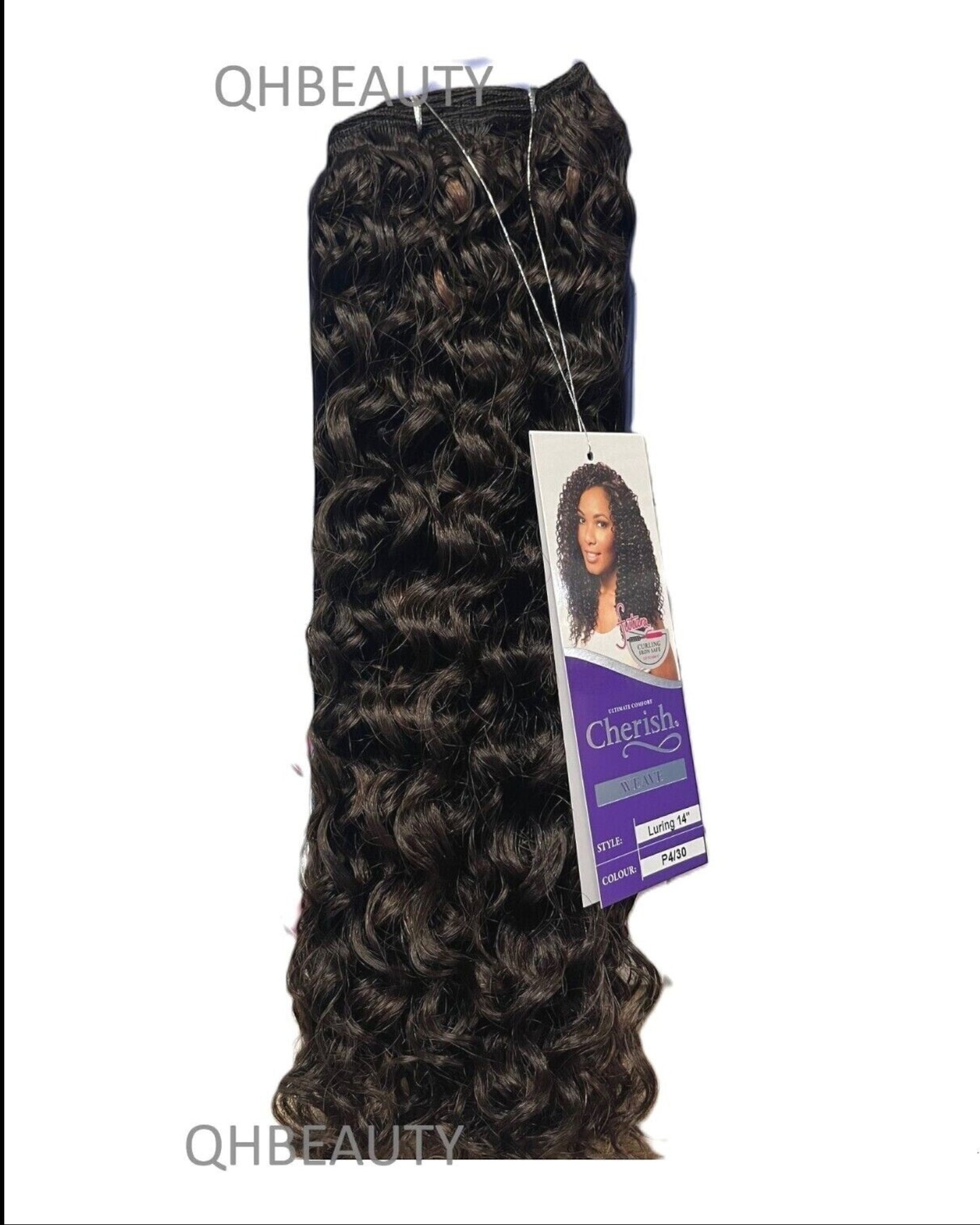 CHERISH SYNTHETIC FUTURA LONG CURLY HAIR EXTENSION WEAVE - LURING 14 INCHES