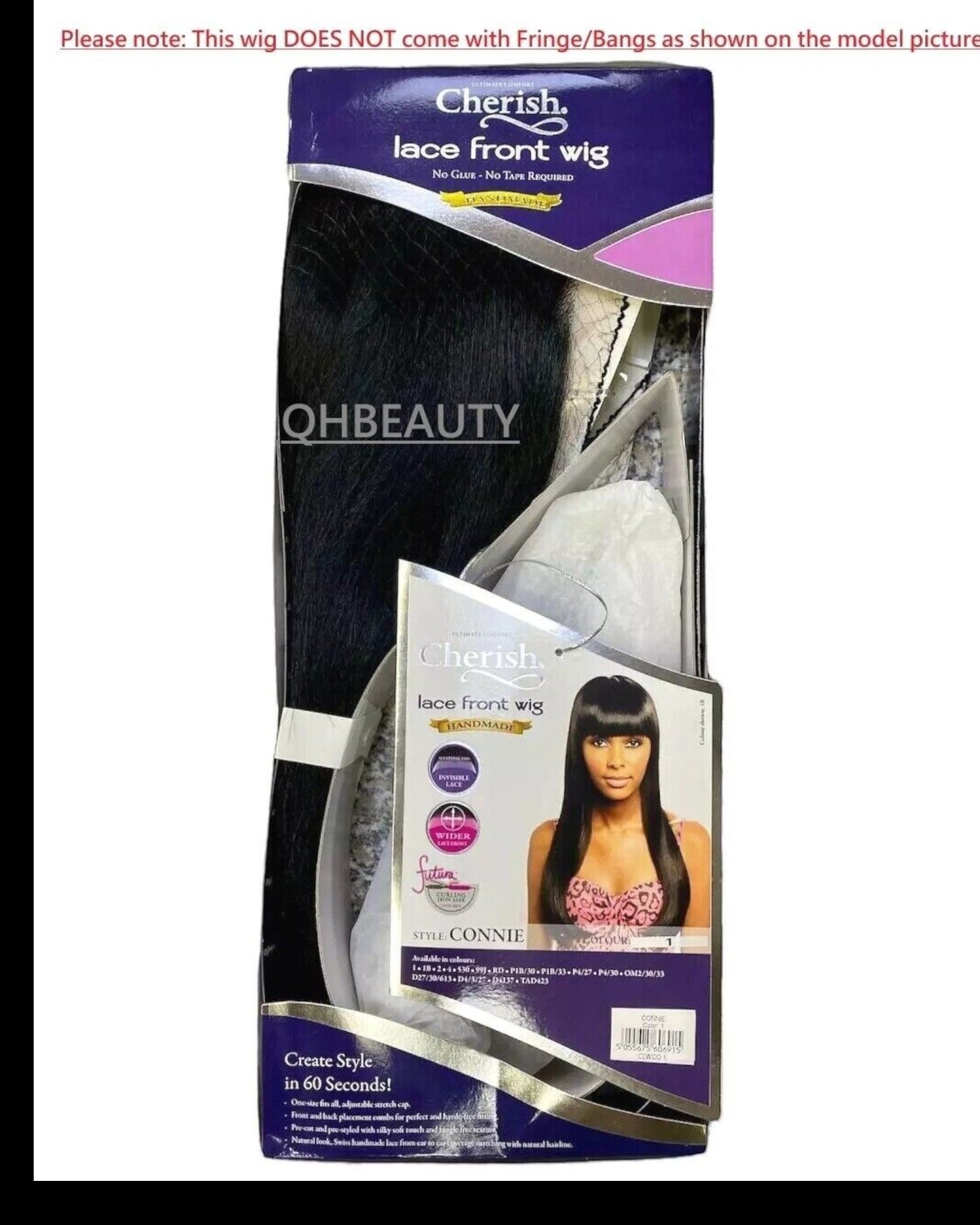 Cherish Synthetic Handmade Straight Invisible Wider Lace Front Hair Wig - CONNIE