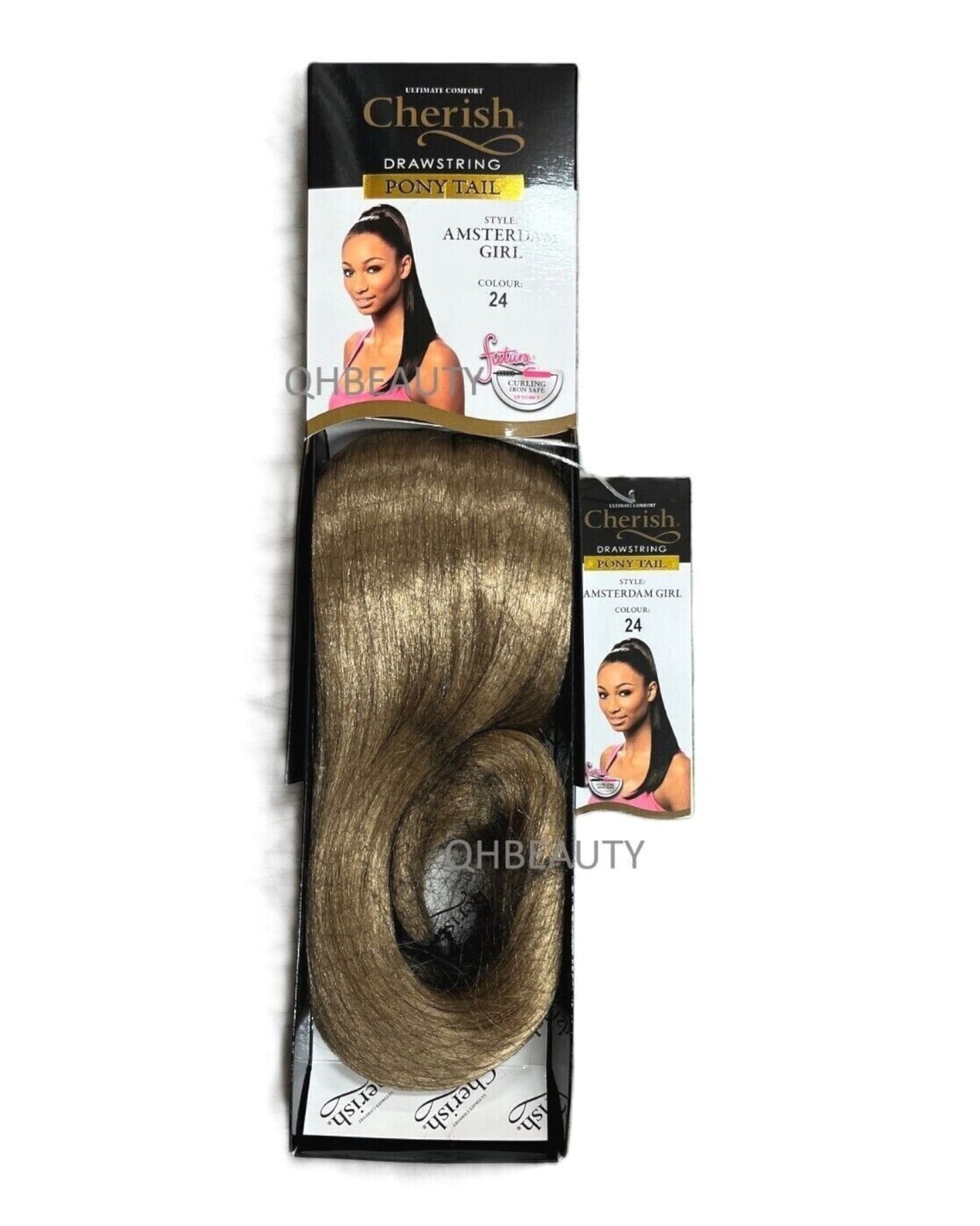 Cherish Synthetic Straight Drawstring Long Natural Ponytail - Amsterdam Girl