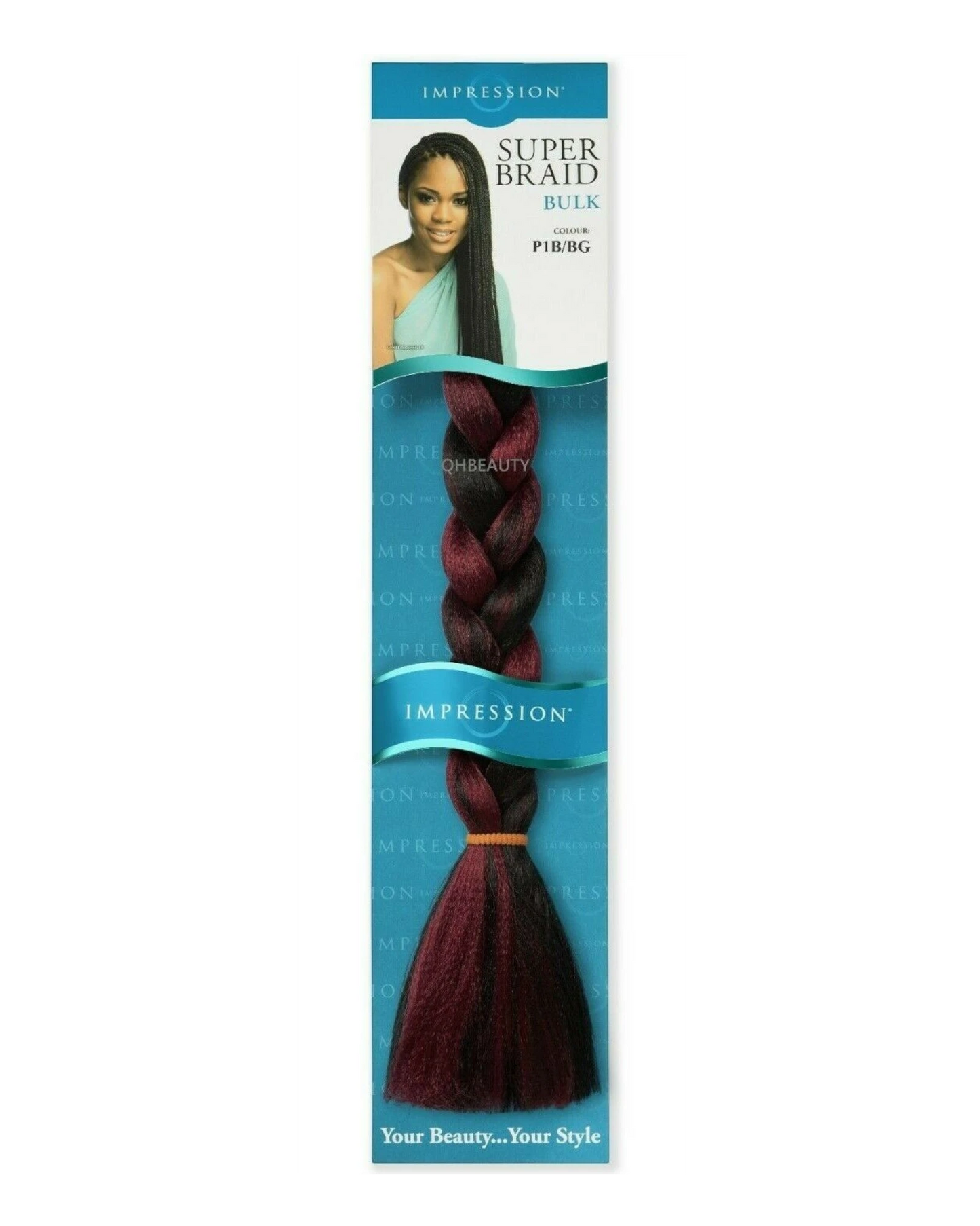 Impression Synthetic Natural Long Ultra Crochet Hair Extensions Super Braid 86"