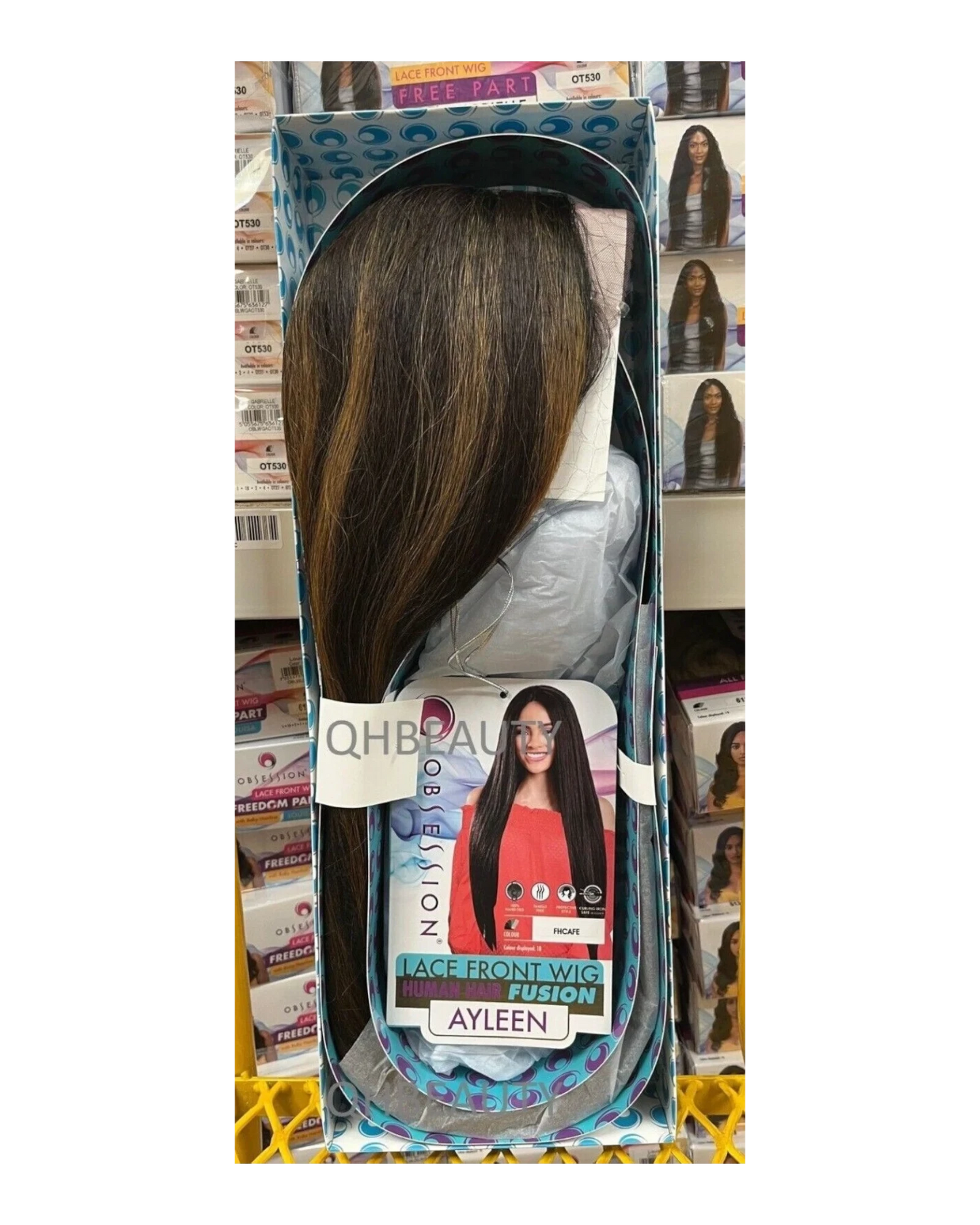 OBSESSION LACE FRONT HUMAN HAIR FUSION NATURAL TEXTURE & WAVE HAIR WIG - AYLEEN