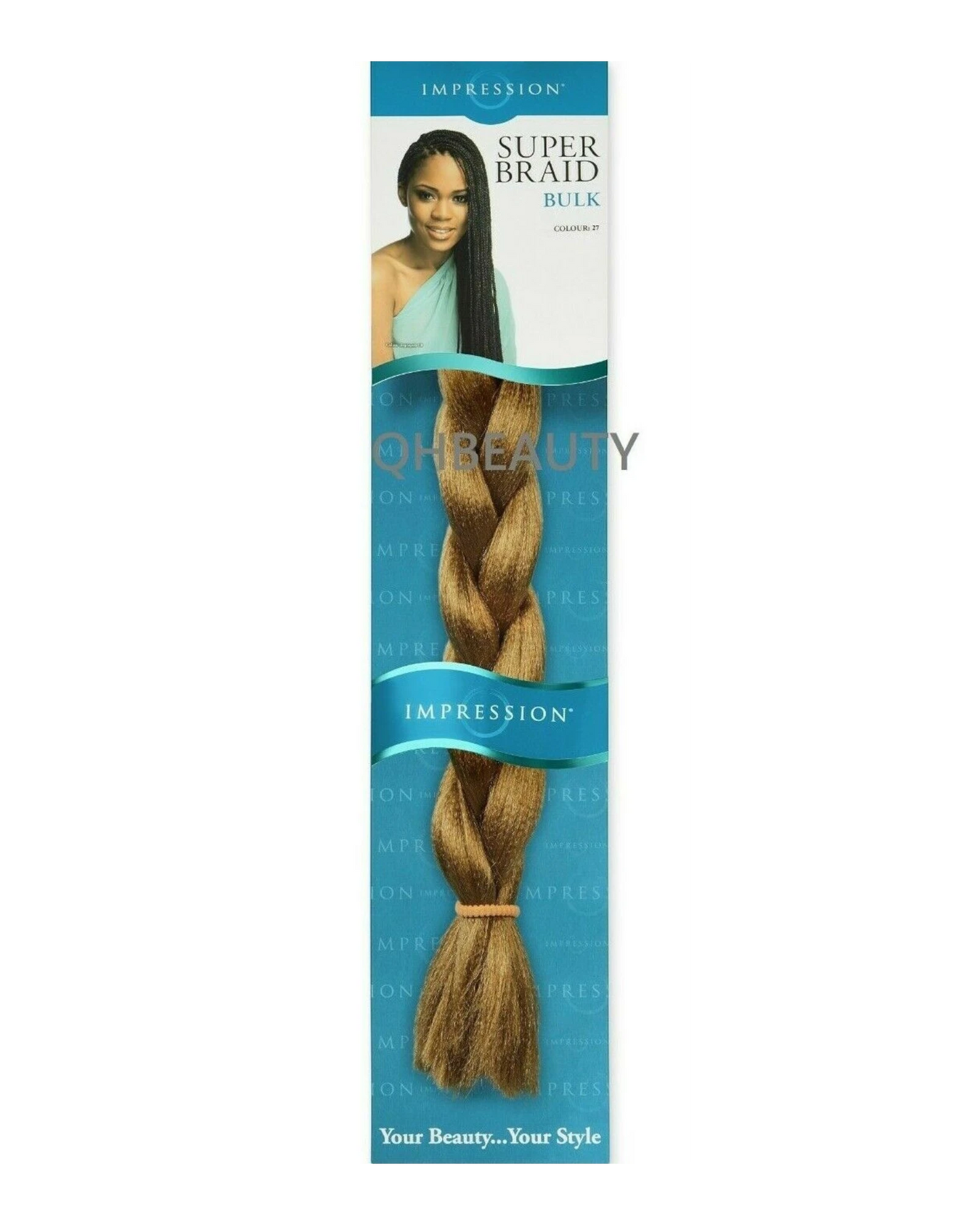 Impression Synthetic Natural Long Ultra Crochet Hair Extensions Super Braid 86"