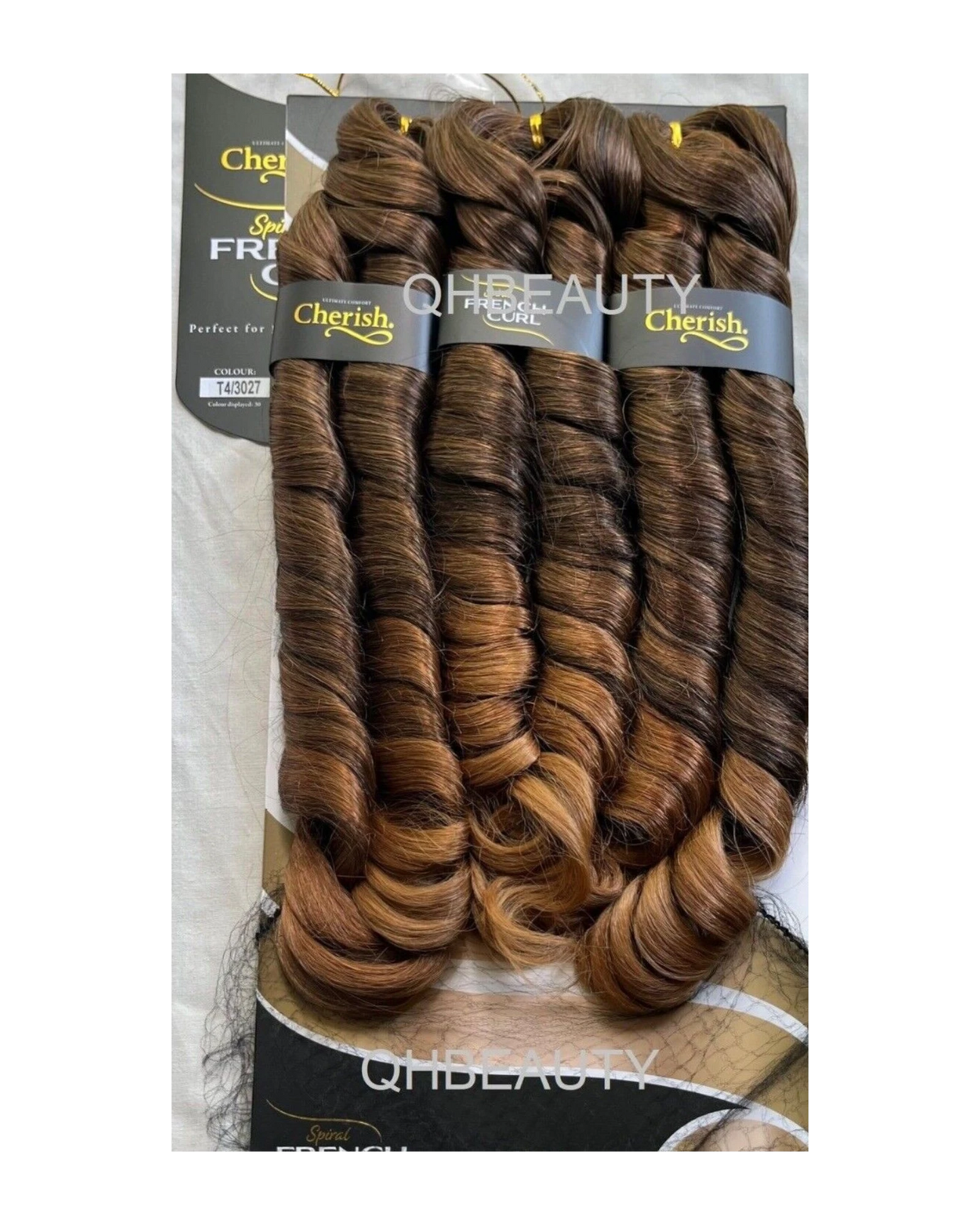 CHERISH SYNTHETIC HAIR EXTENSION BRAID - 3 x SPIRAL FRENCH CURL 22 & 28 INCHES