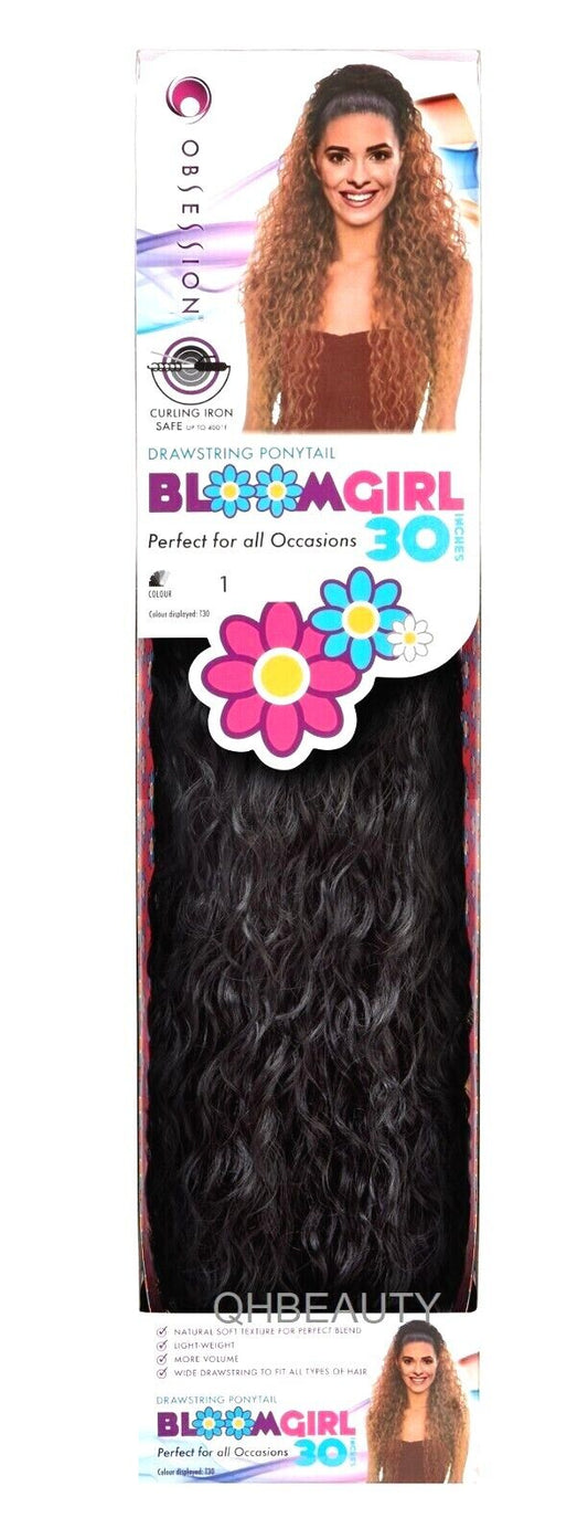 OBSESSION SYNTHETIC DRAWSTRING CURLY LONG HAIR PONYTAIL - BLOOM GIRL 20''  30''